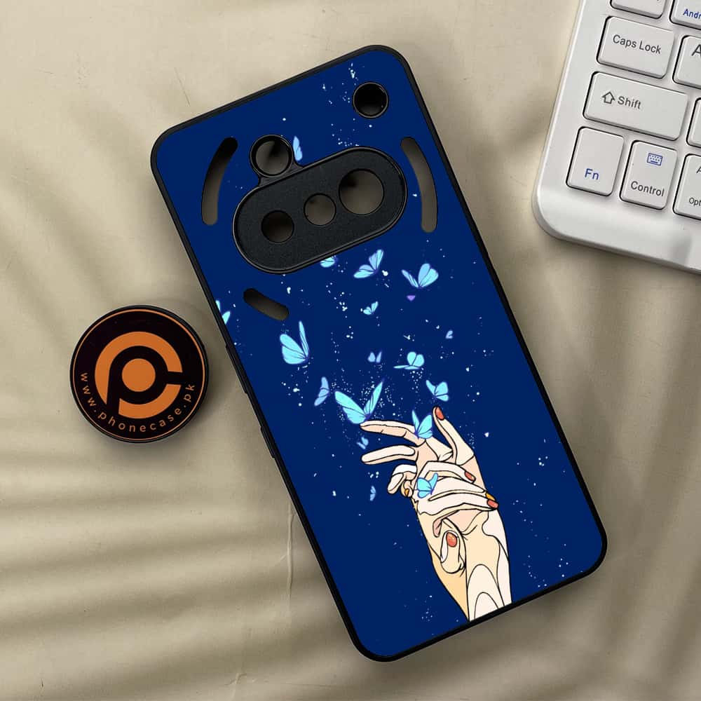 Nothing Phone 3a - Butterflies Design Series - Premium Metal  Printed soft Bumper shock Proof Case