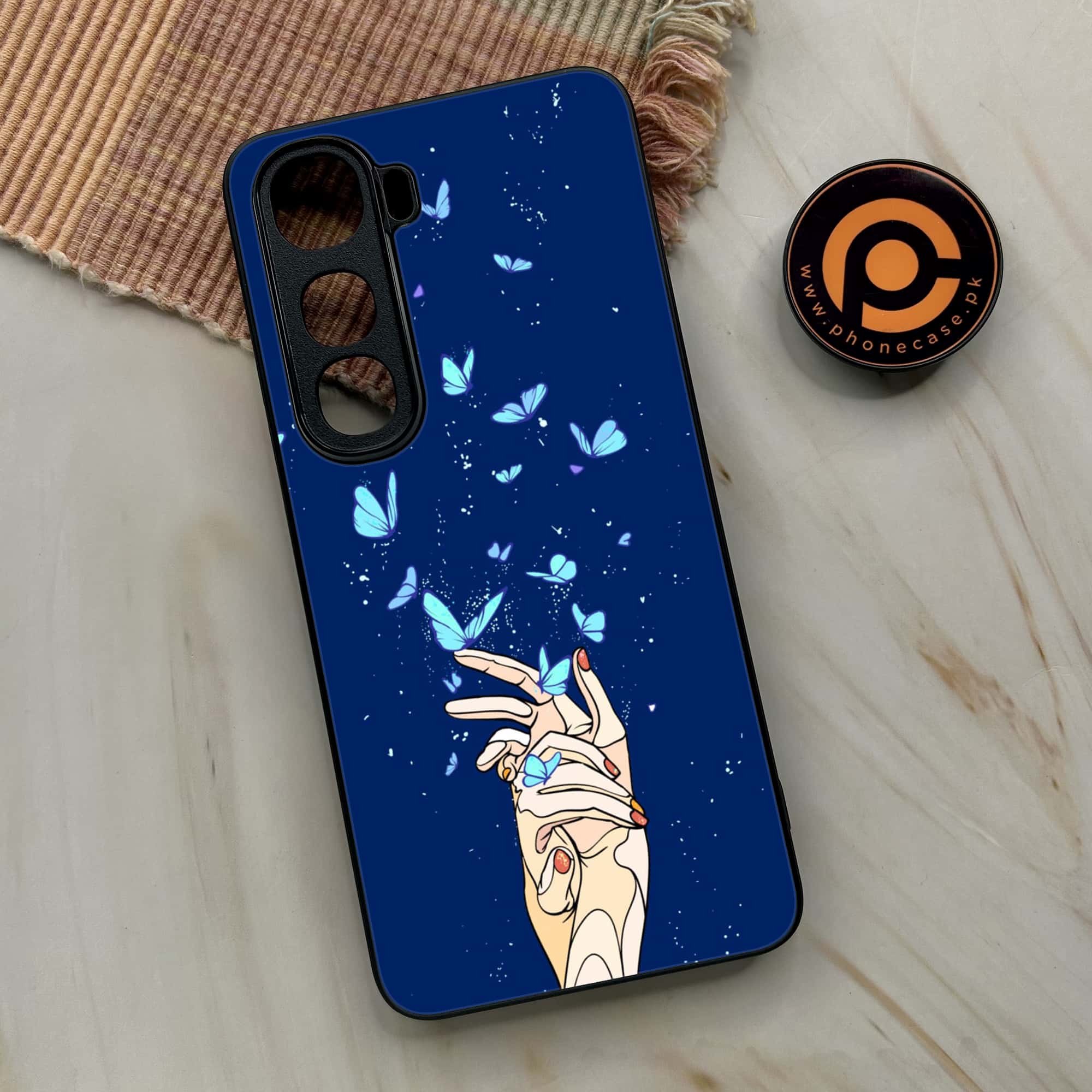 Vivo Y400 - Butterflies Design Series - Premium Metal Printed soft Bumper shock Proof Case