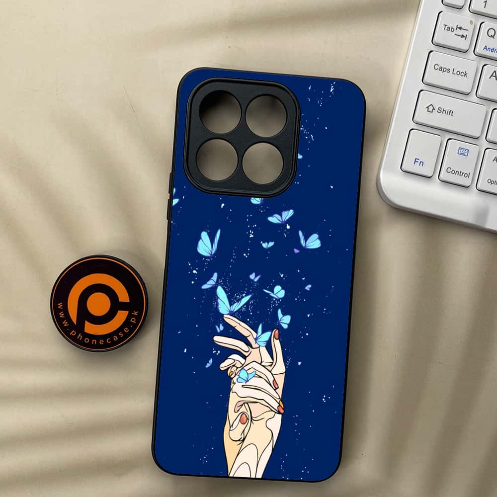 Honor X5b - Butterflies Design Series - Premium Metal  Printed soft Bumper shock Proof Case