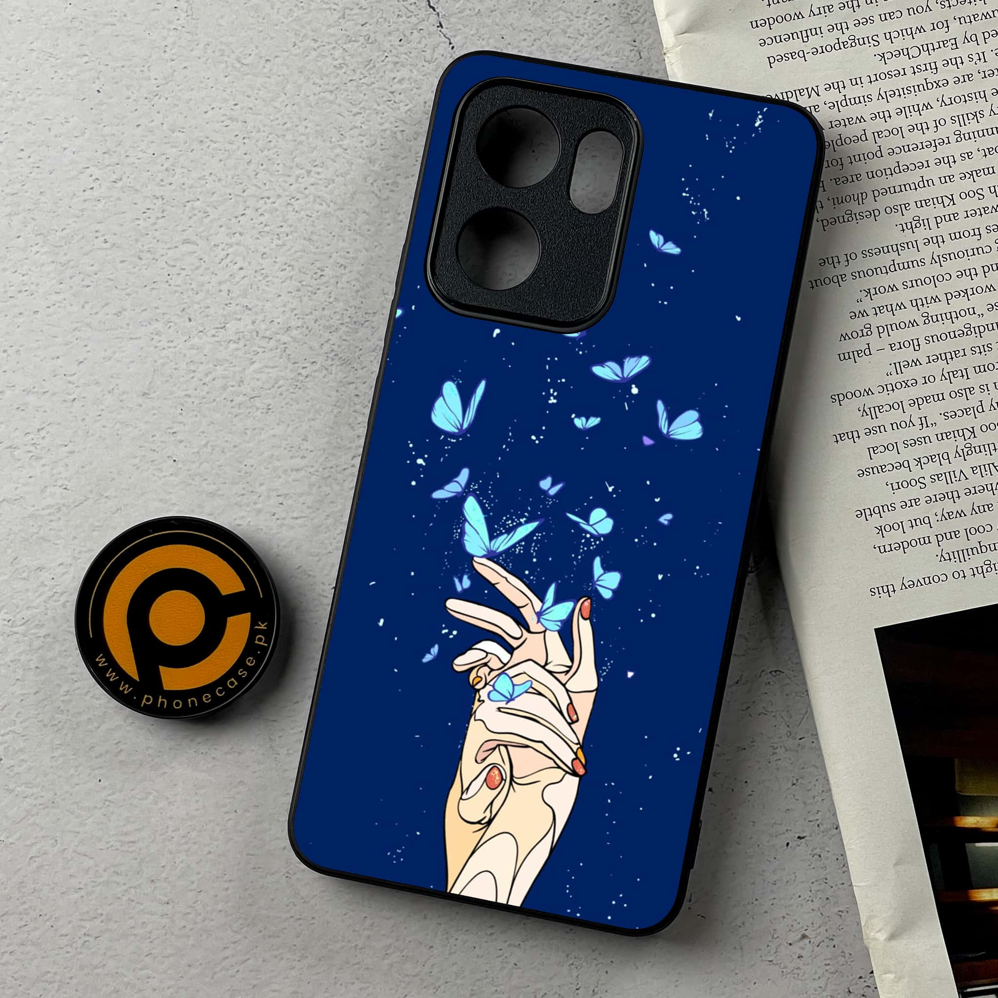 Oppo Reno 13F - Butterflies Design Series - Premium Metal Printed Soft Bumper Shockproof Case