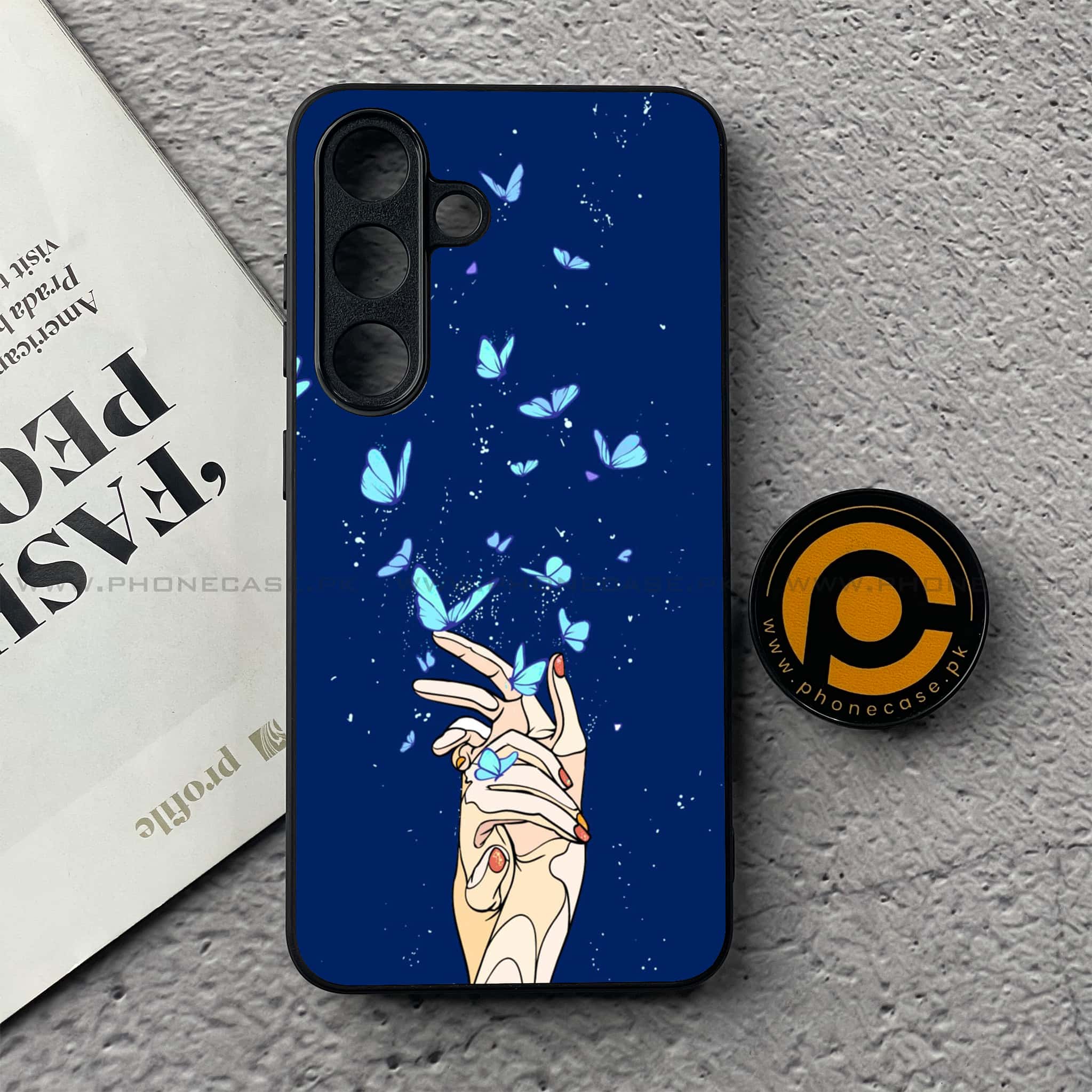 Samsung Galaxy S25 FE - Butterflies Design Series - Premium Metal Printed soft Bumper shock Proof Case