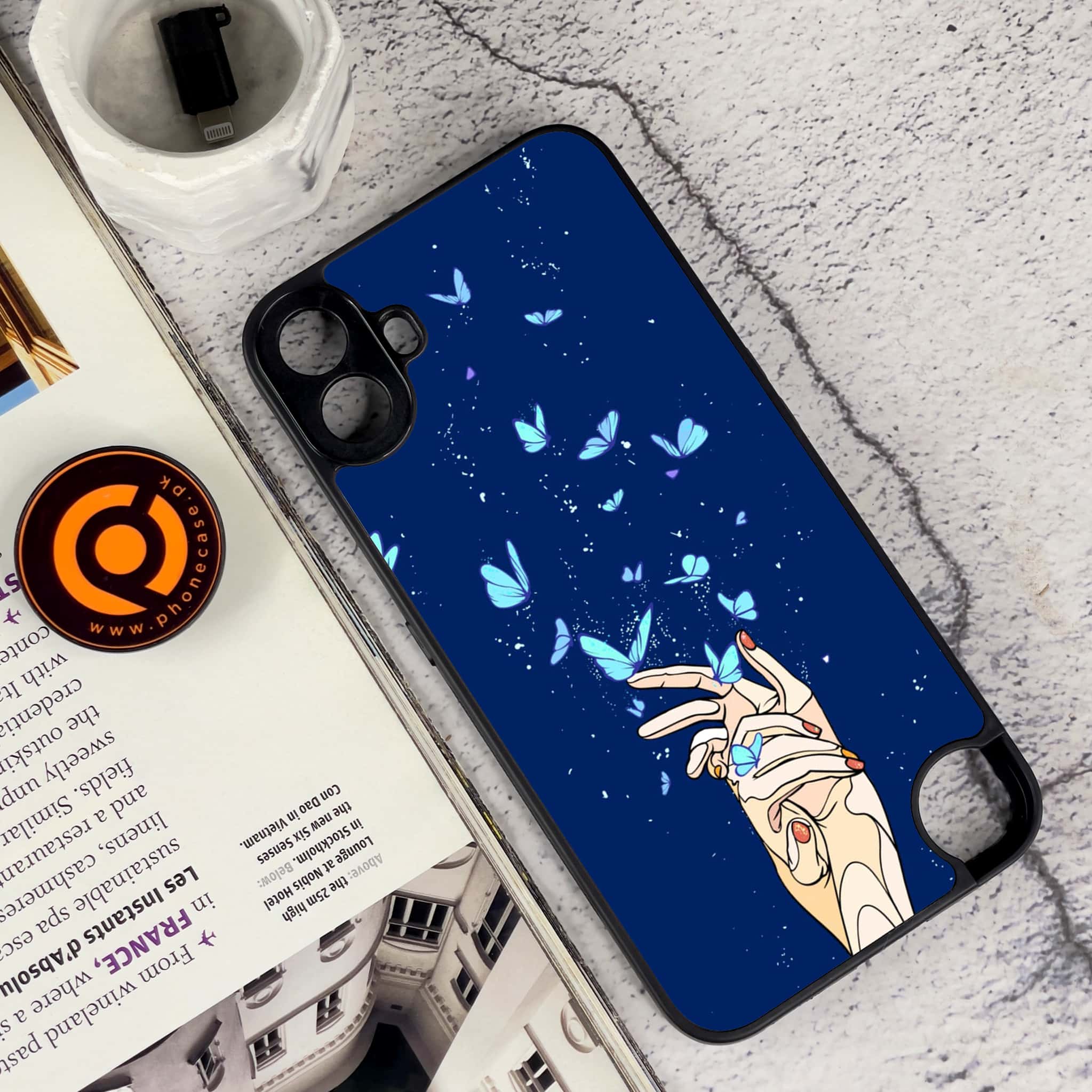Nothing CMF Phone 1 - Butterflies Design Series - Premium Metal Printed soft Bumper Shock Proof Case