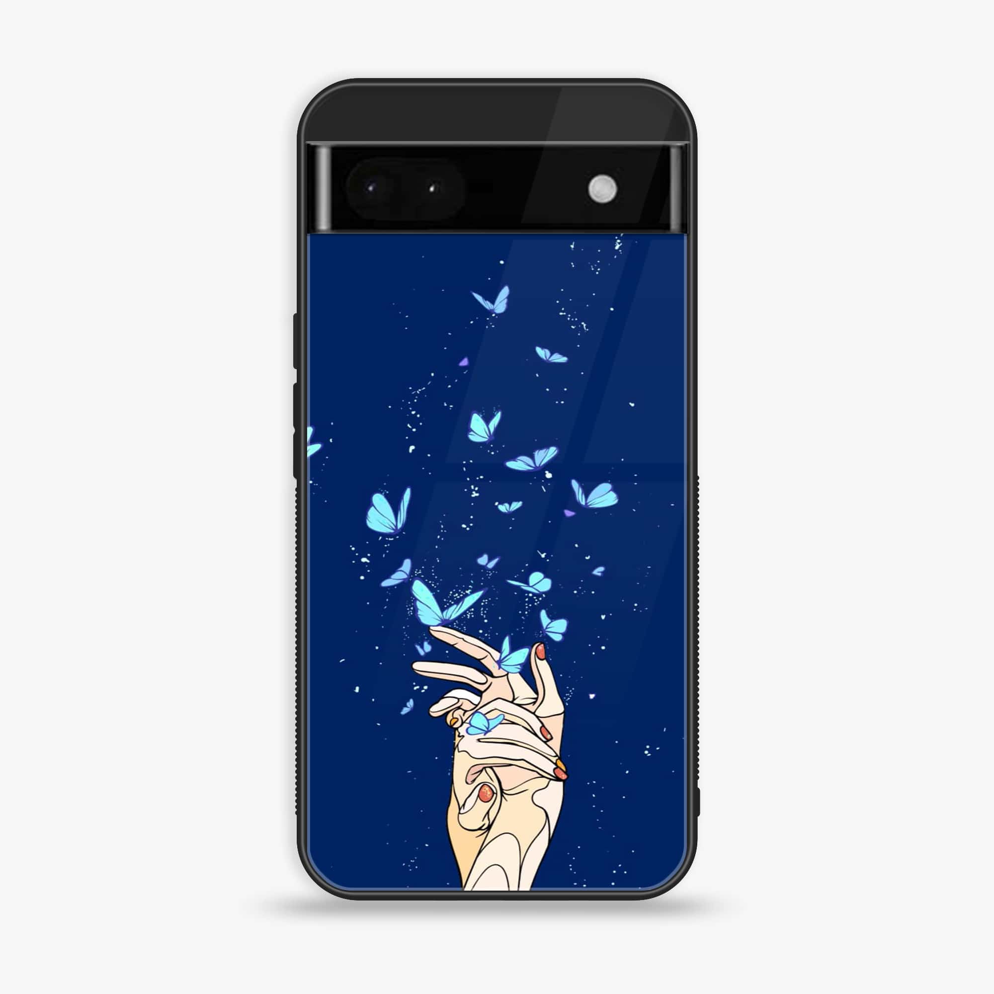Google Pixel 6A - Butterflies Design - Premium Metal Printed soft Bumper Shock Proof Case