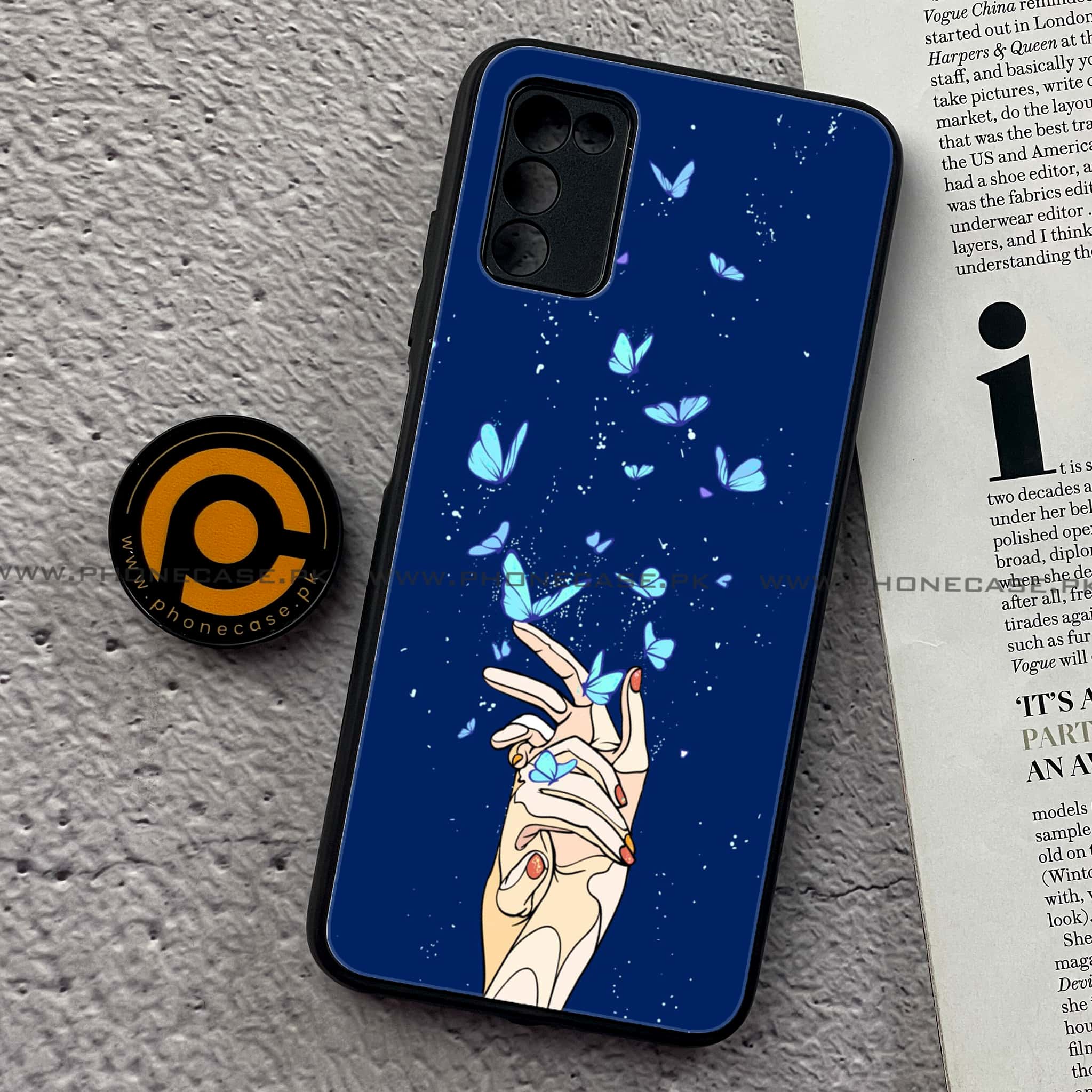 Samsung Galaxy A02s -  Butterflies Design Series - Premium Printed Metal soft Bumper shock Proof Case