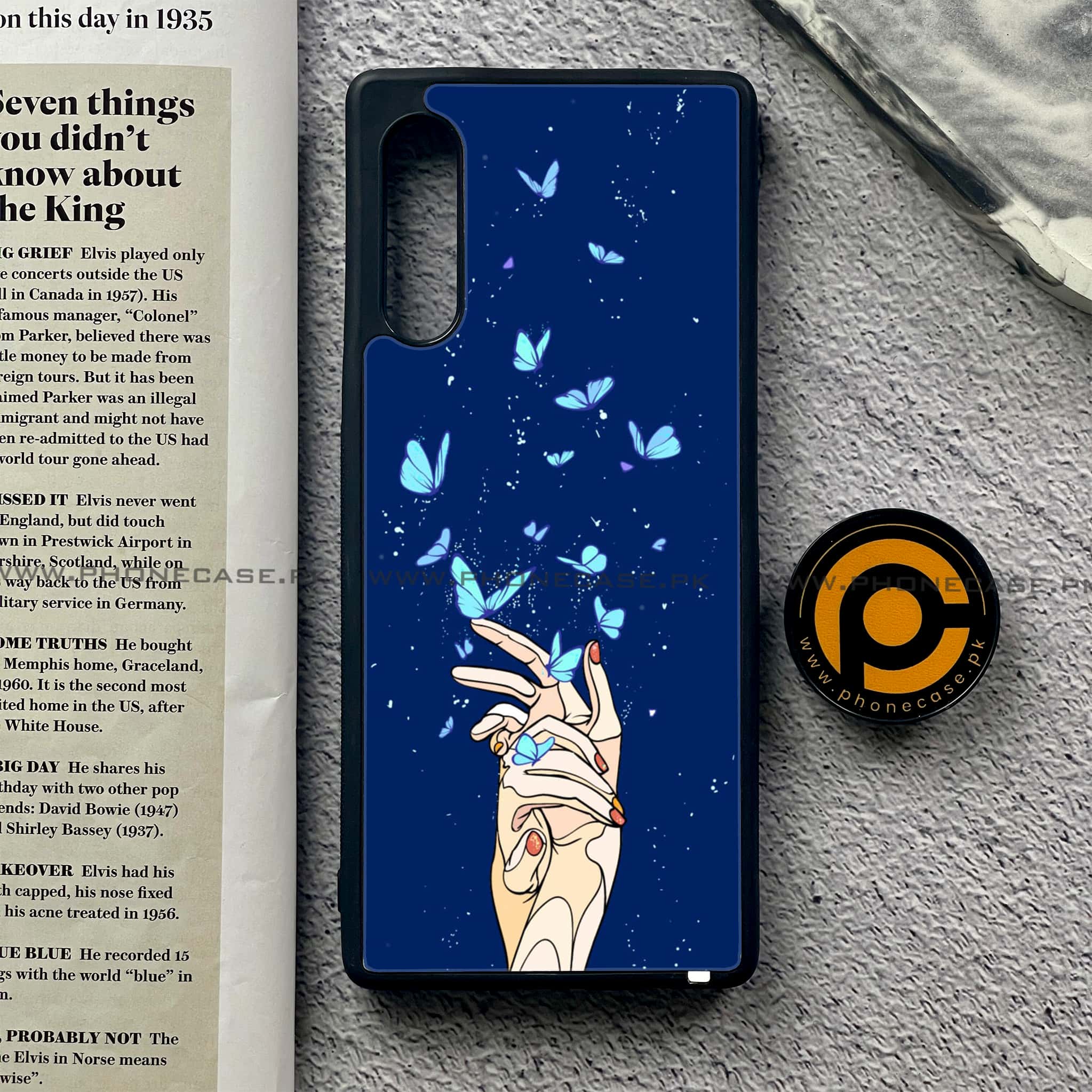 LG G9 - Butterflies Design Series - Premium Metal Printed soft Bumper shock Proof Case