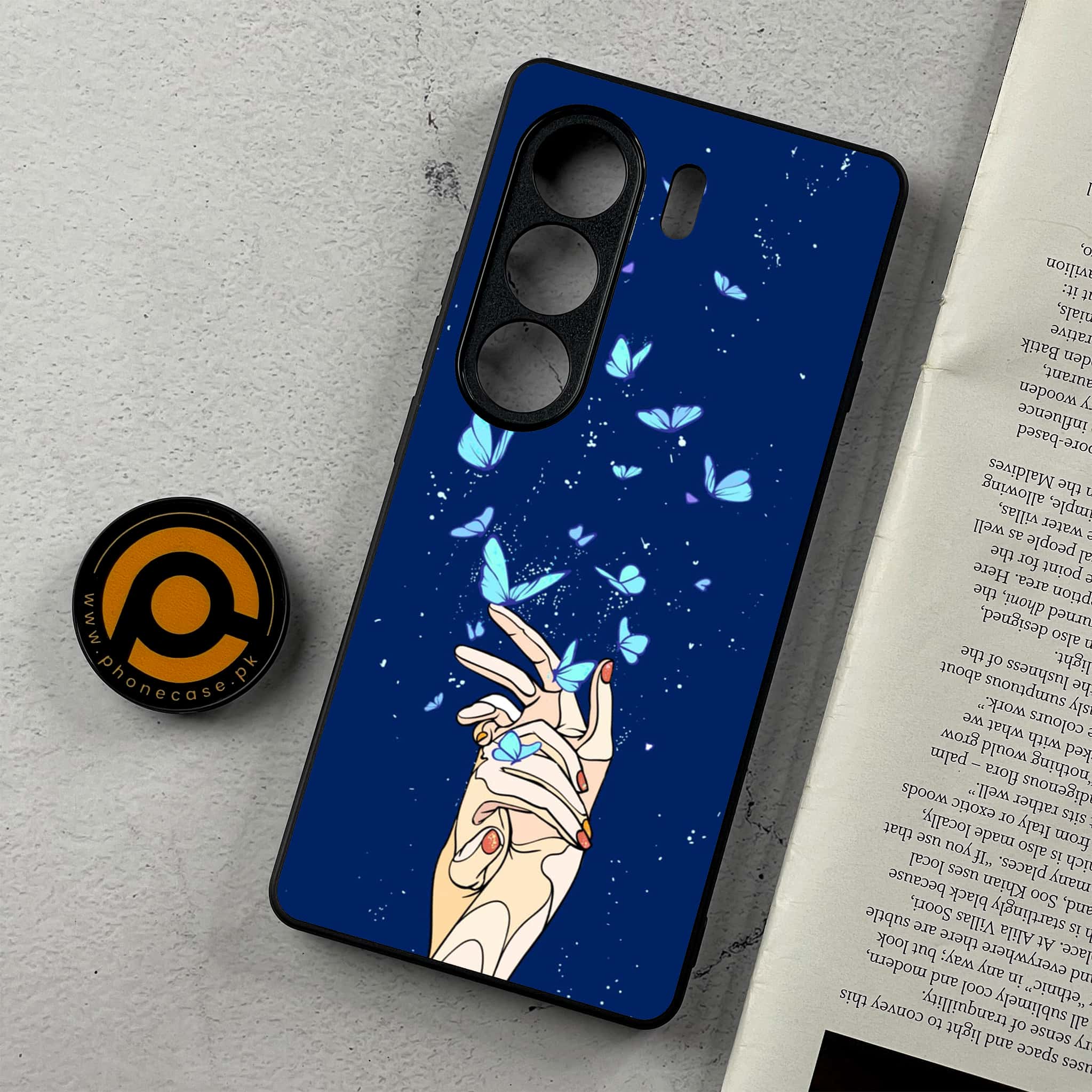 Tecno Camon 40 - Butterflies Design Series - Premium Metal Printed Soft Bumper Shockproof Case