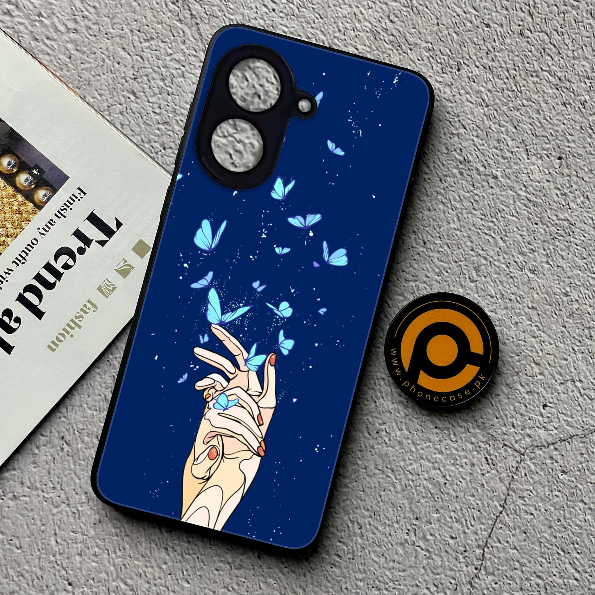 Xiaomi Redmi A5 - Butterflies Design Series - Premium Metal Printed soft Bumper shock Proof Case