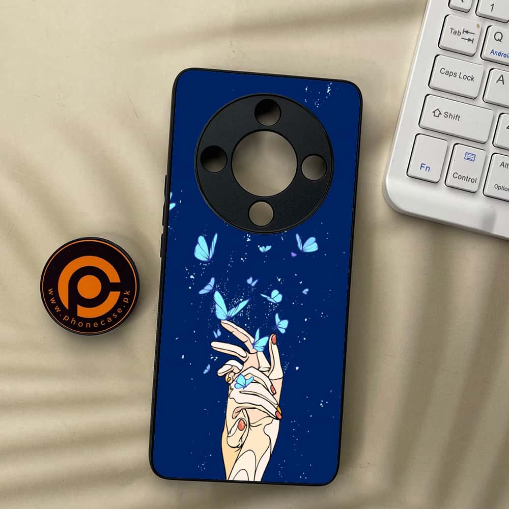 HONOR X9b 5G - Butterflies Design Series - Premium Metal  Printed soft Bumper shock Proof Case