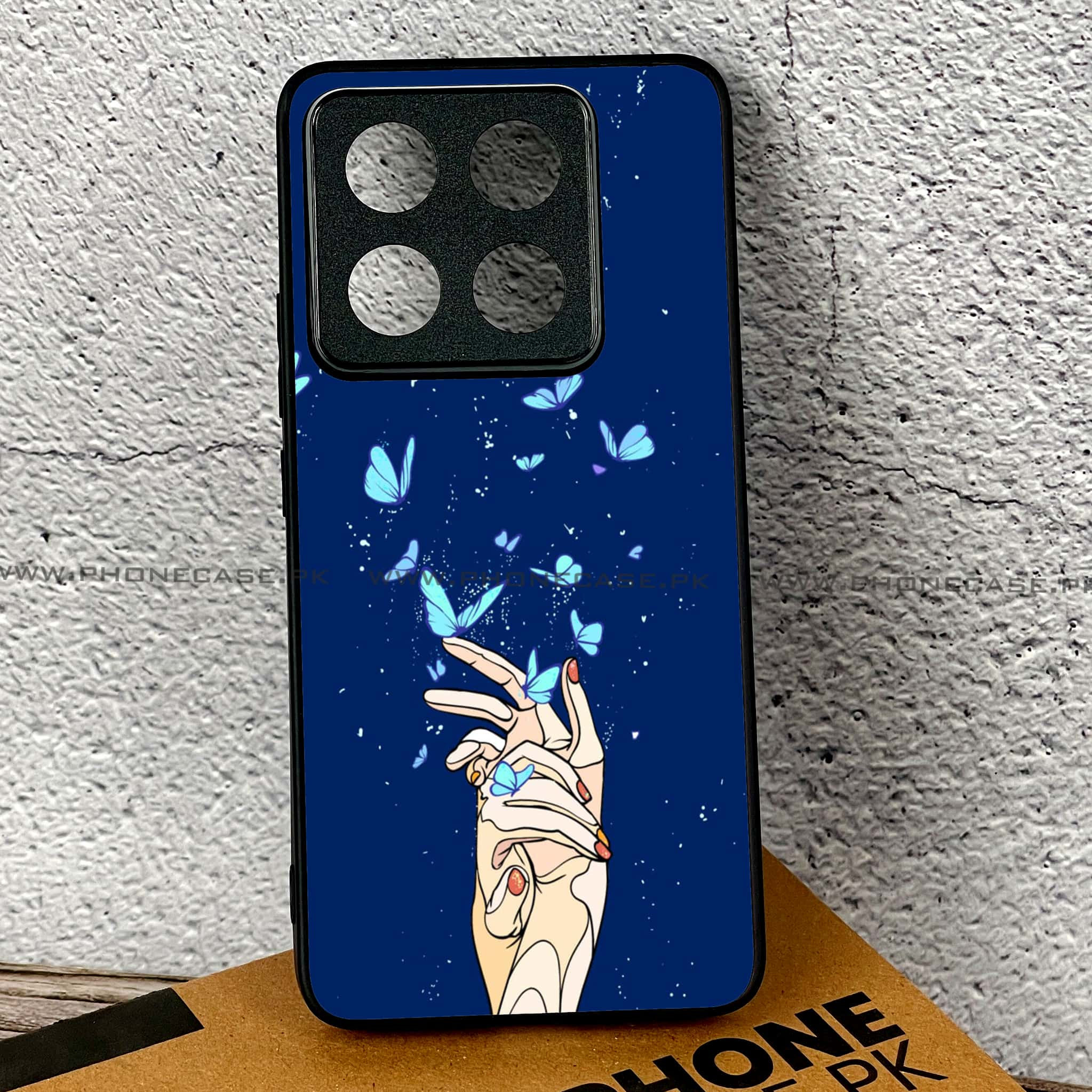 Xiaomi 14T - Butterflies Design Series - Premium Printed Glass soft Bumper shock Proof Case