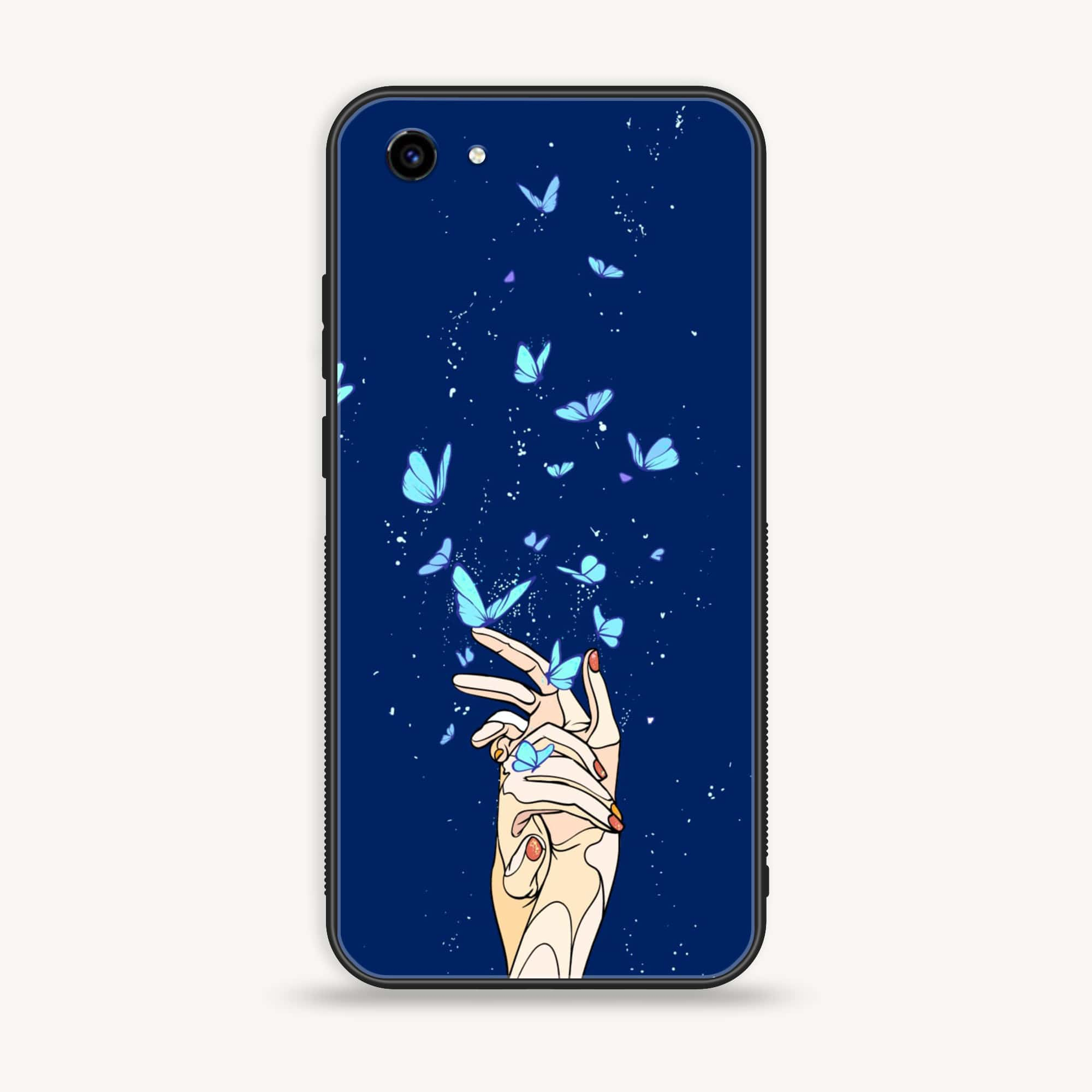 Vivo Y83 - Butterflies Design Series - Premium Printed Glass soft Bumper shock Proof Case