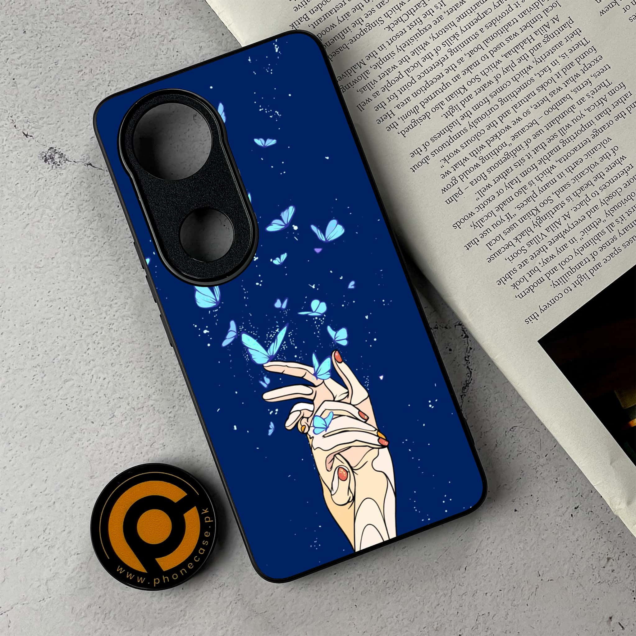 Vivo V50 - Butterflies Design - Premium Metal Printed Soft Bumper Shockproof Case