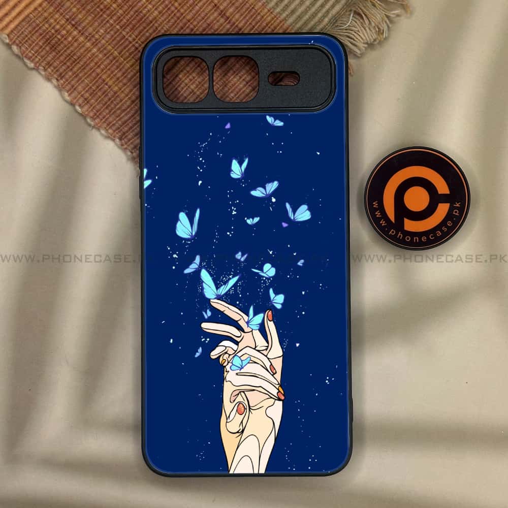Infinix Smart 10 Plus - Butterflies Design Series - Premium Metal Printed soft Bumper shock Proof Case
