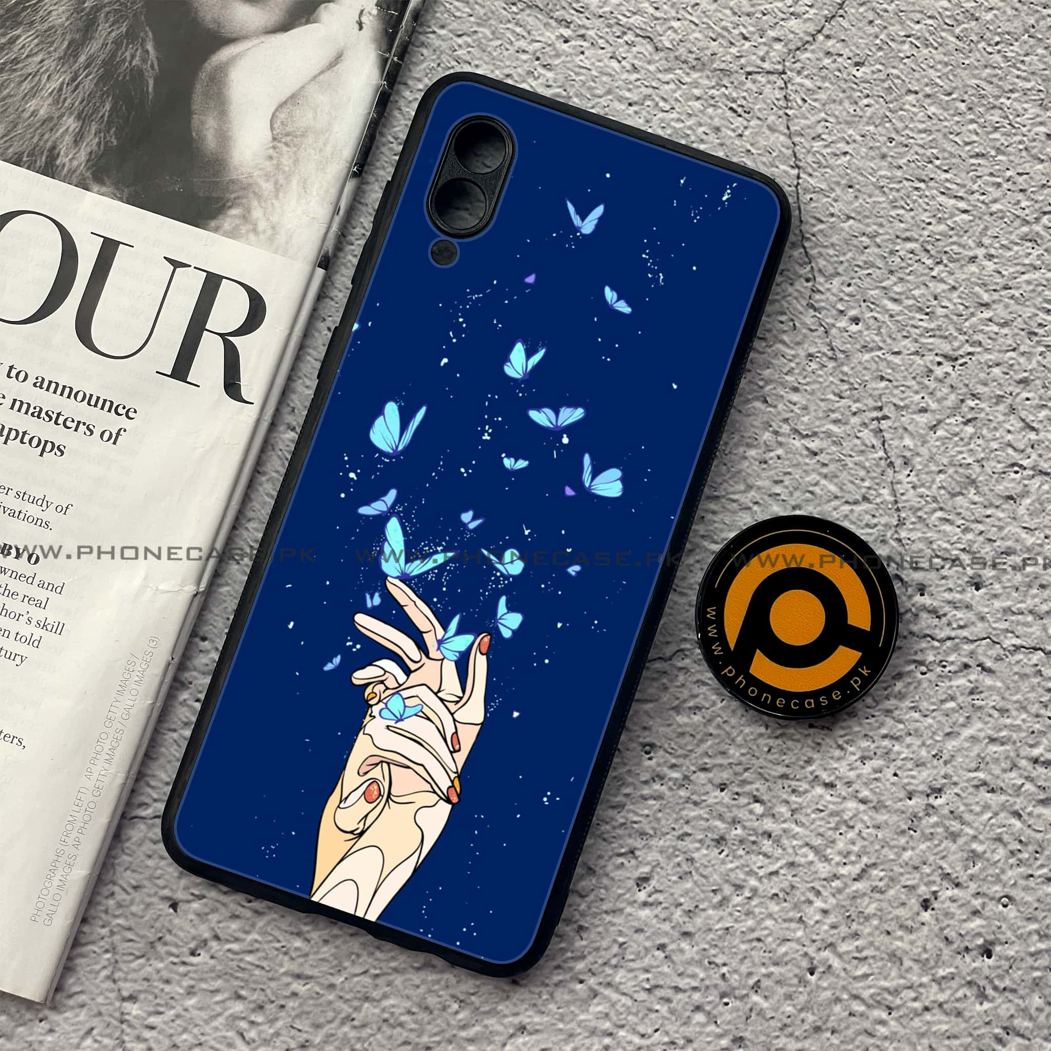 Samsung Galaxy A02 - Butterflies Design Series - Premium Printed Metal soft Bumper shock Proof Case