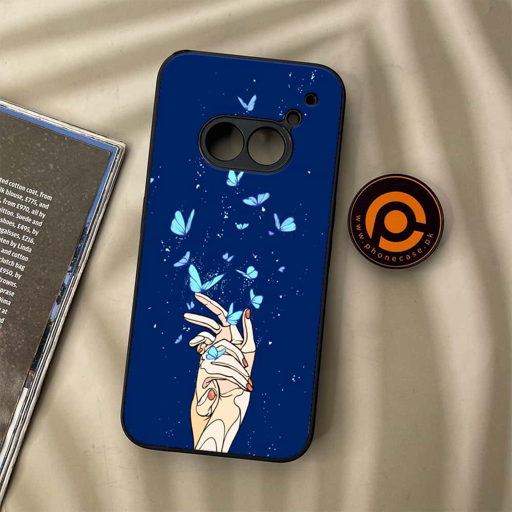 Nothing Phone (2a) - Butterflies Design Series - Premium Metal Printed soft Bumper Shock Proof Case