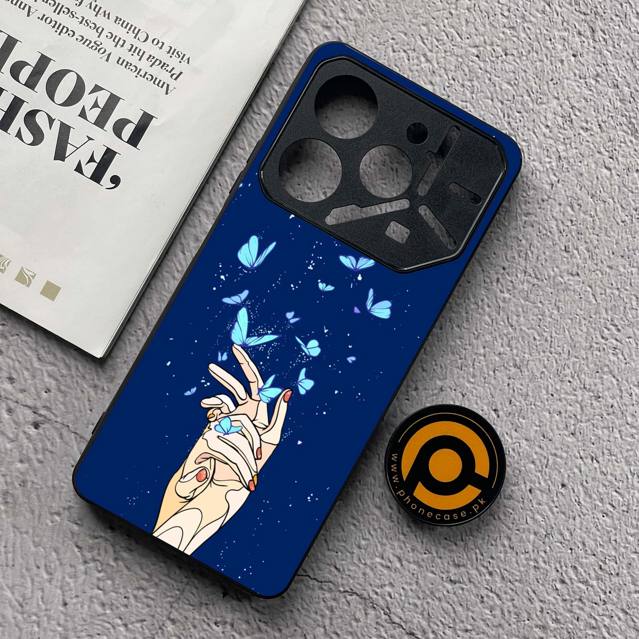 Tecno Pova 6 Neo - Butterflies Design Series - Premium Metal  Printed soft Bumper shock Proof Case