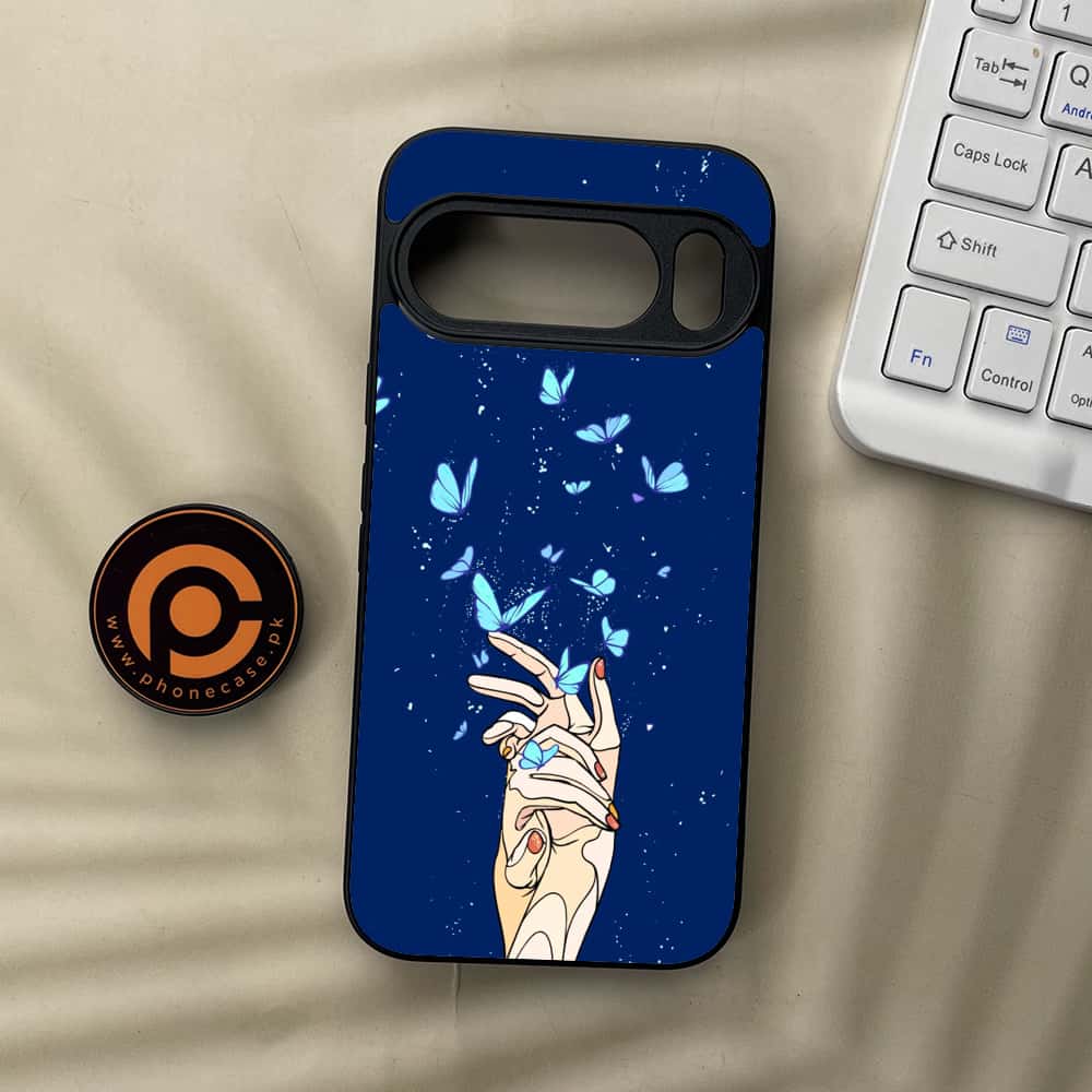Google Pixel 10 Pro  - Butterflies Design Series - Premium Metal Printed soft Bumper Shock Proof Case