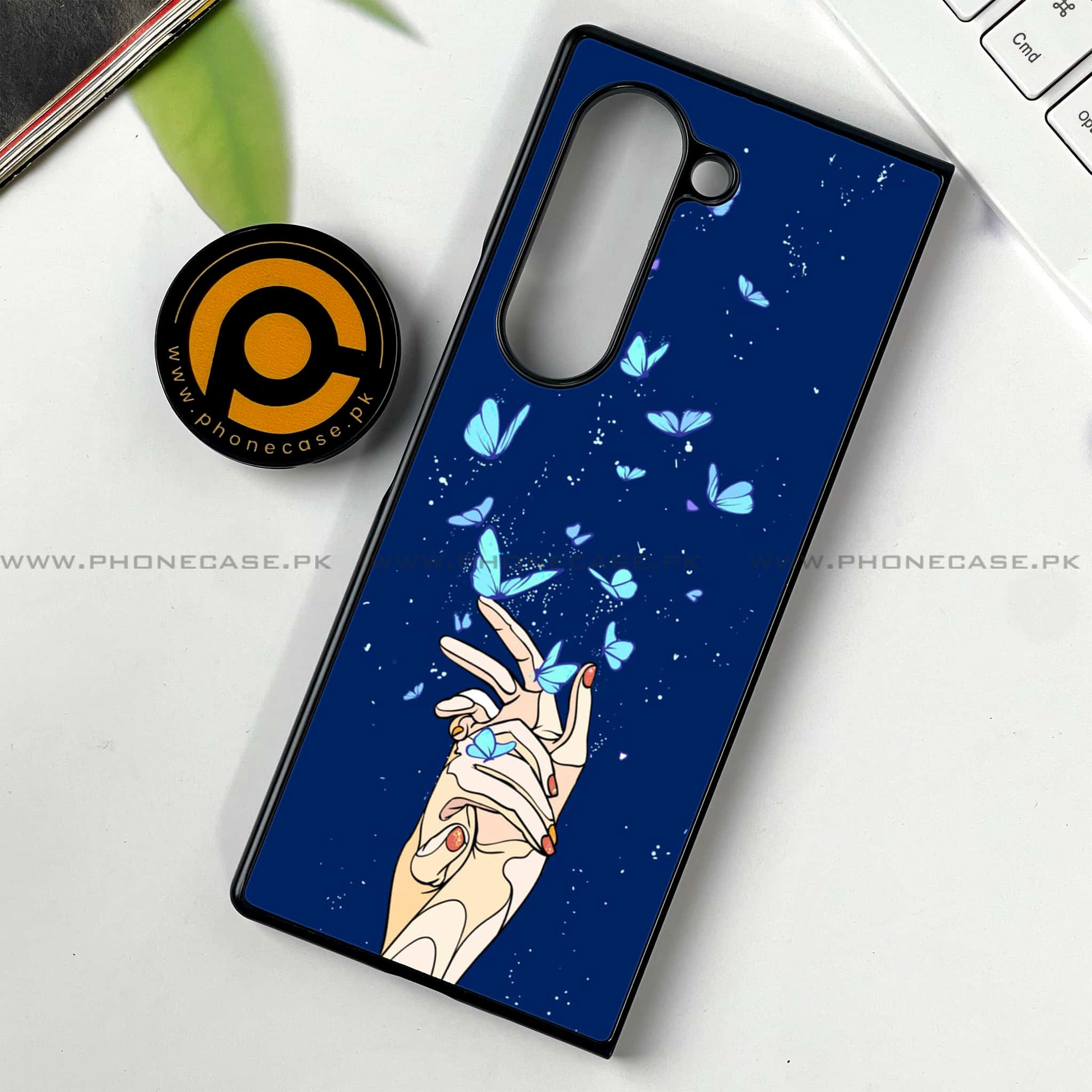 Samsung Galaxy Z Fold 6 - Butterflies Design - Premium Printed Metal soft Bumper shock Proof Case