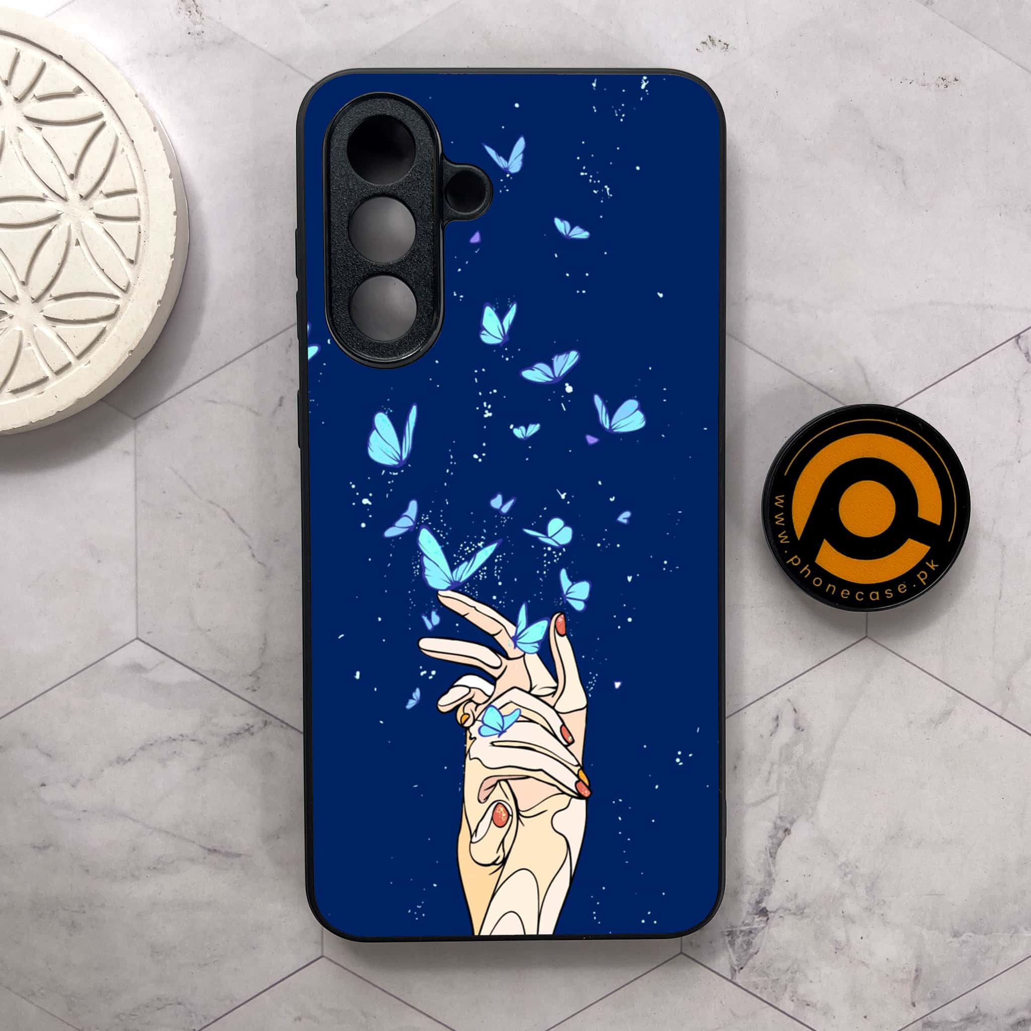 Samsung Galaxy A26 5G - Butterflies Design Series - Premium Metal Printed soft Bumper shock Proof Case