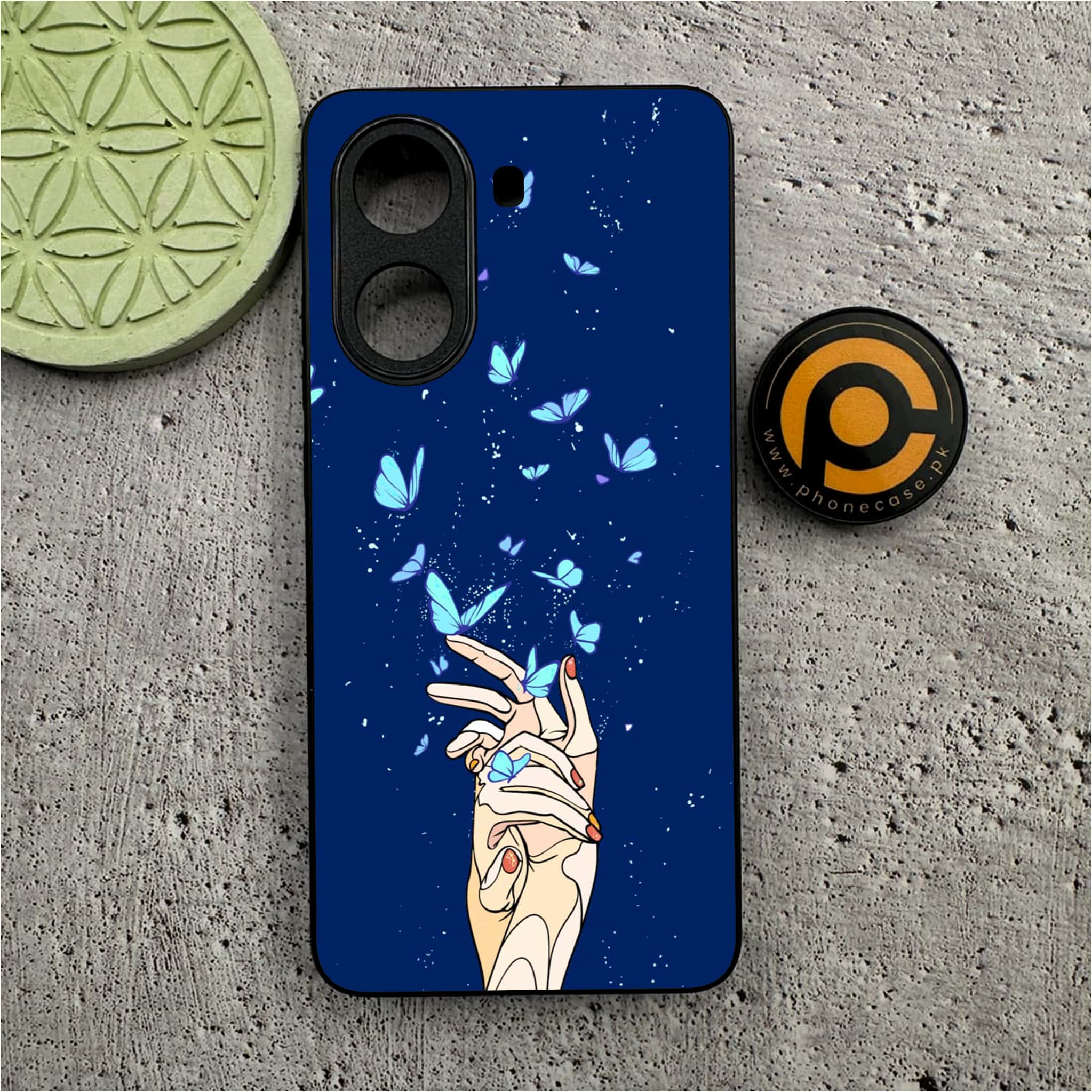 Xiaomi Poco X7 Pro 5G - Butterflies Design Series - Premium Metal  Printed soft Bumper shock Proof Case