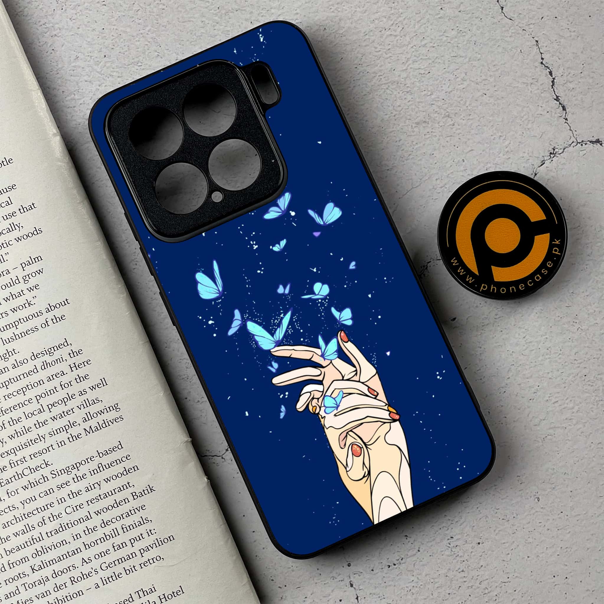 Xiaomi 15 - Butterflies Design - Premium Metal Printed soft Bumper shock Proof Case