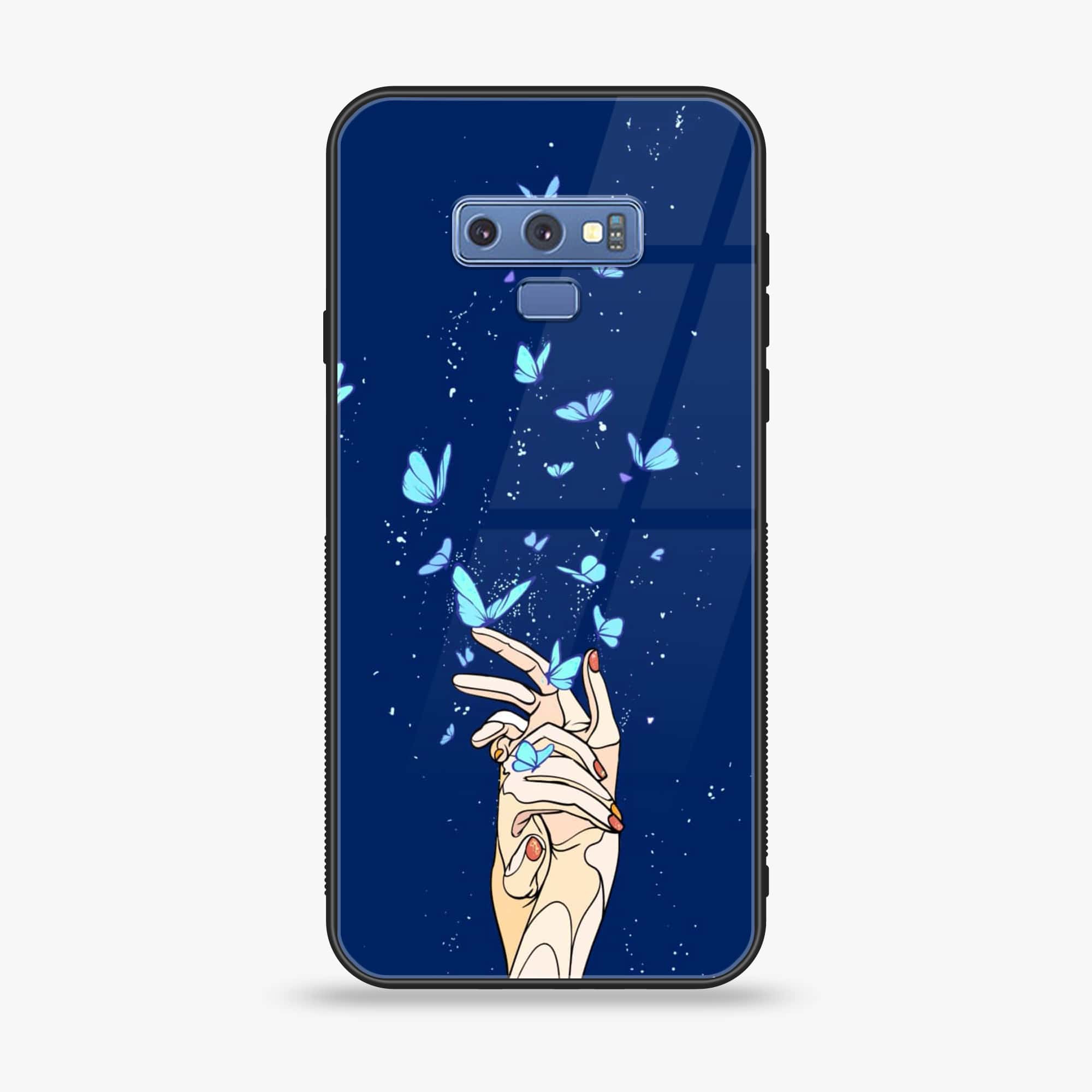 Samsung Galaxy Note 9 - Butterflies Design Series - Premium Printed Glass soft Bumper shock Proof Case