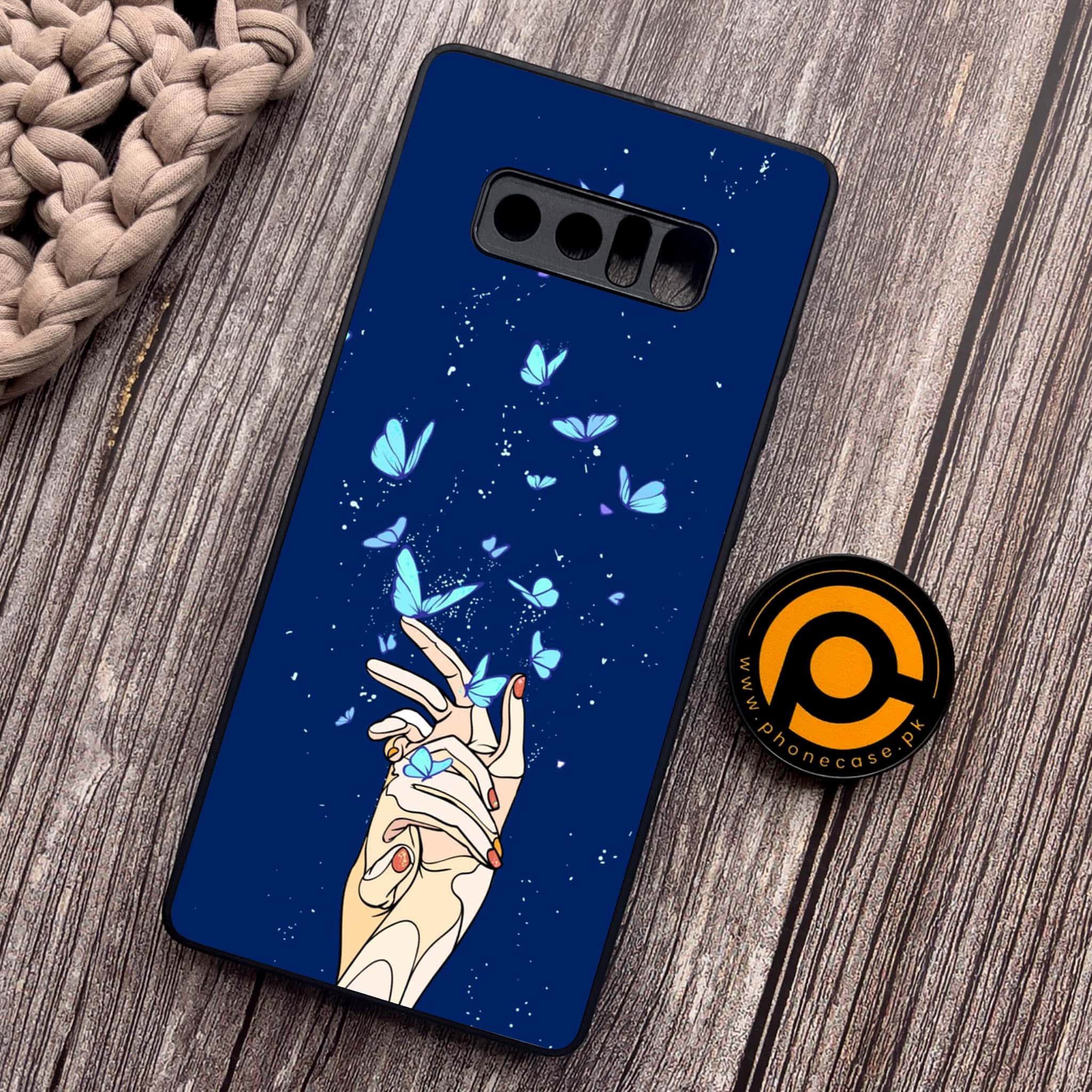 Samsung Galaxy Note 8 - Butterflies Design Series - Premium Metal Printed soft Bumper shock Proof Case