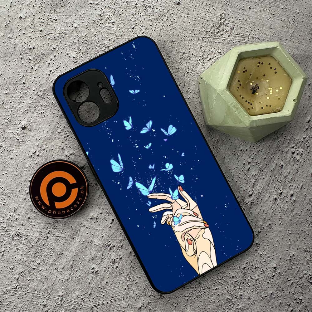 Nothing Phone 2 - Butterflies Design Series - Premium Metal  Printed soft Bumper shock Proof Case