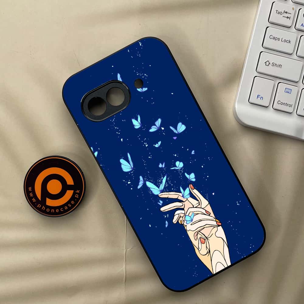 Google Pixel 9a - Butterflies Design Series - Premium Metal Printed soft Bumper Shock Proof Case