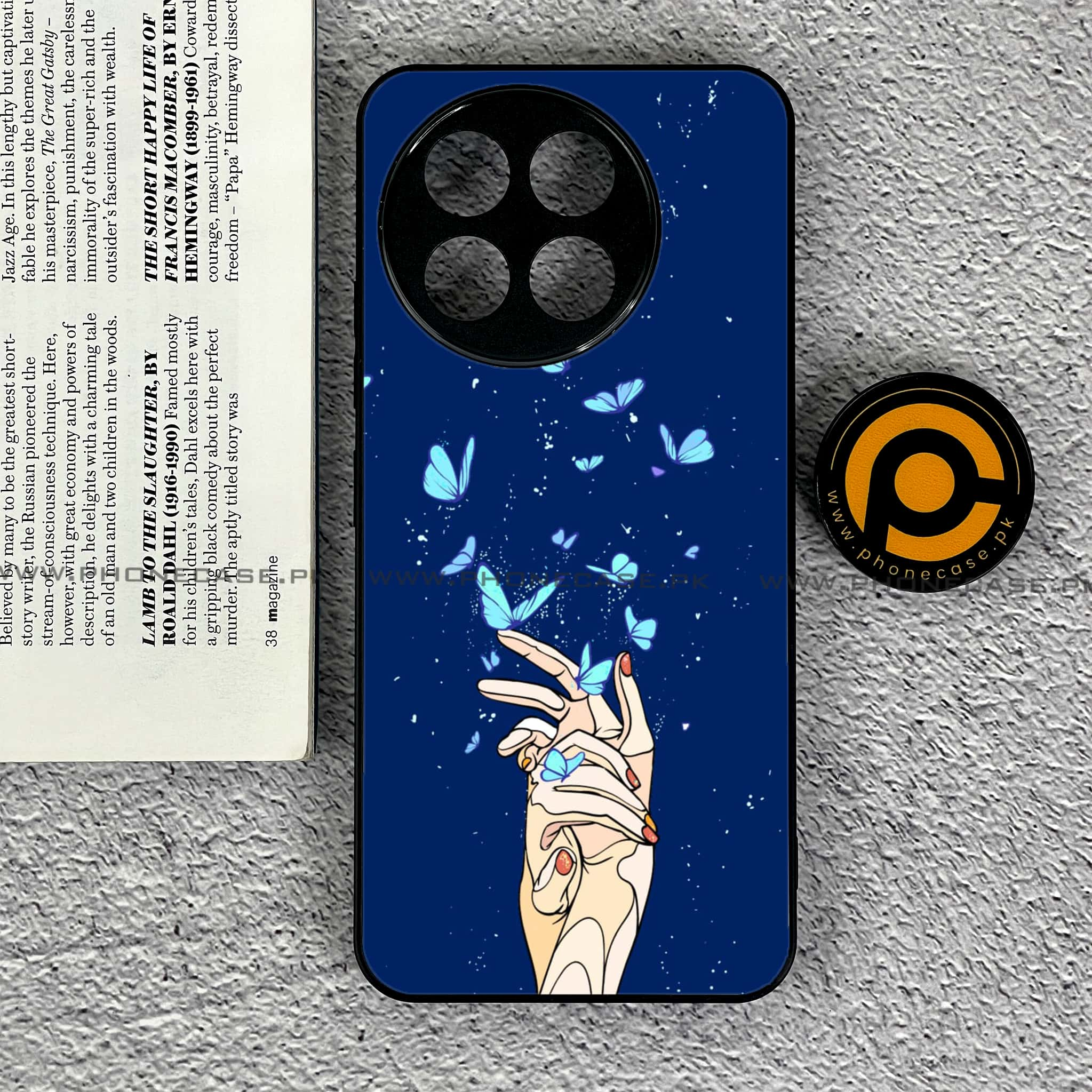 Tecno Spark 30 Pro - Butterflies Design Series - Premium Printed Glass soft Bumper shock Proof Case