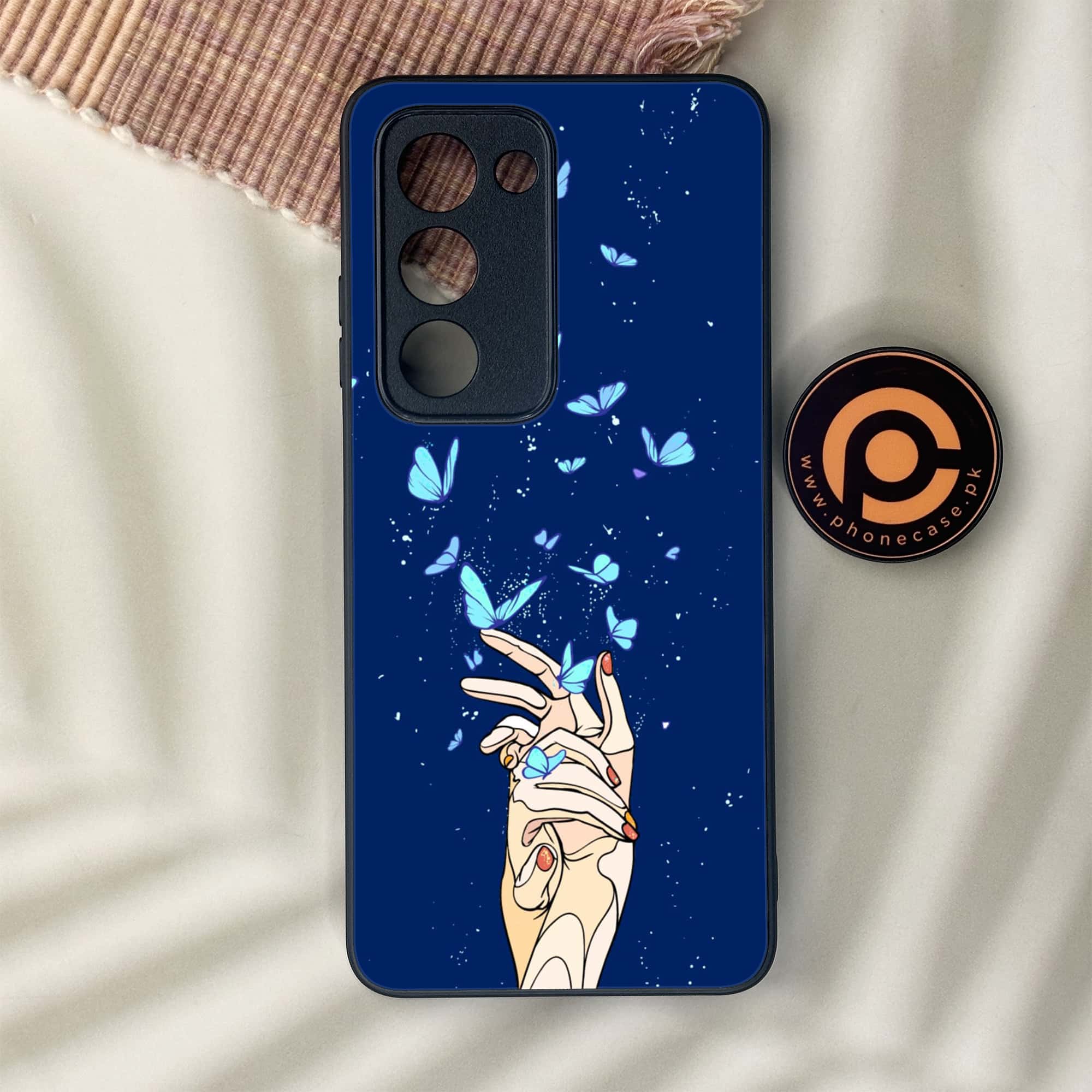 Oppo A5 2025 - Butterflies Design Series - Premium Metal Printed soft Bumper shock Proof Case