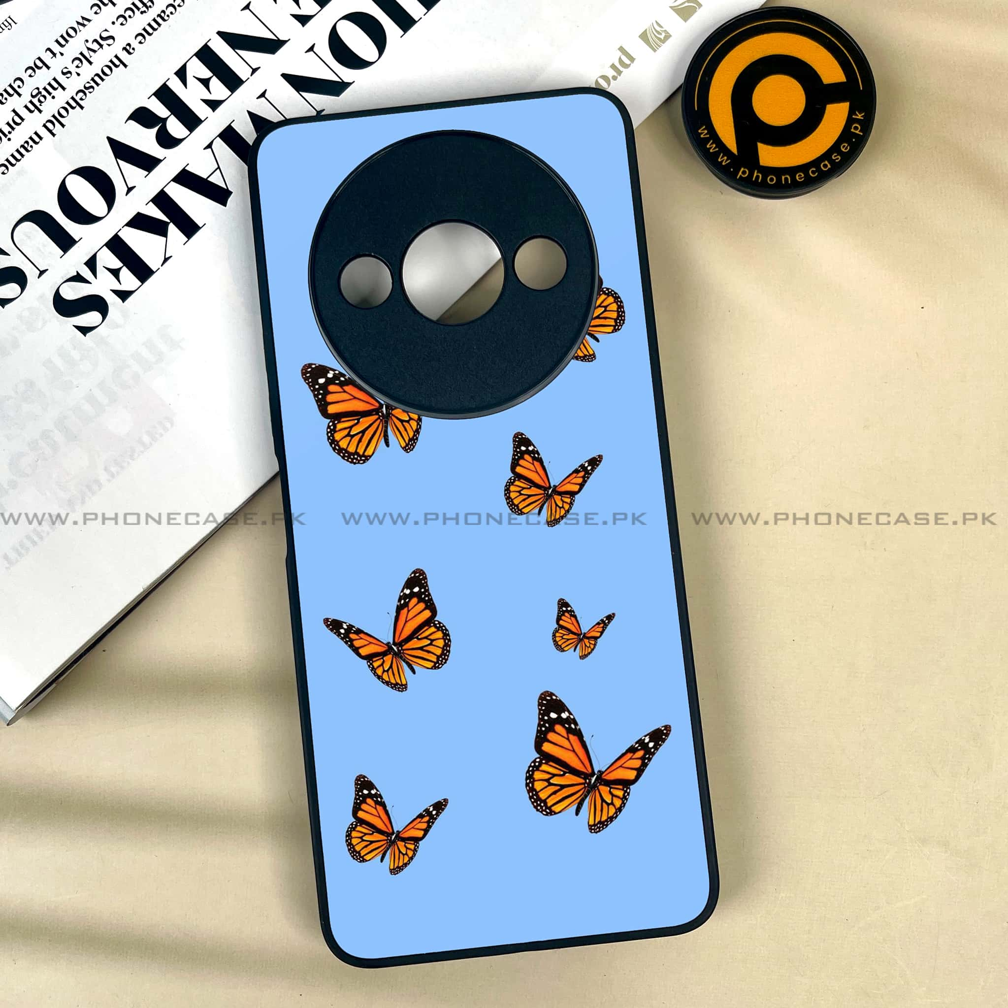 Xiaomi Redmi A3x - Butterflies Design - Premium Printed Metal soft Bumper shock Proof Case