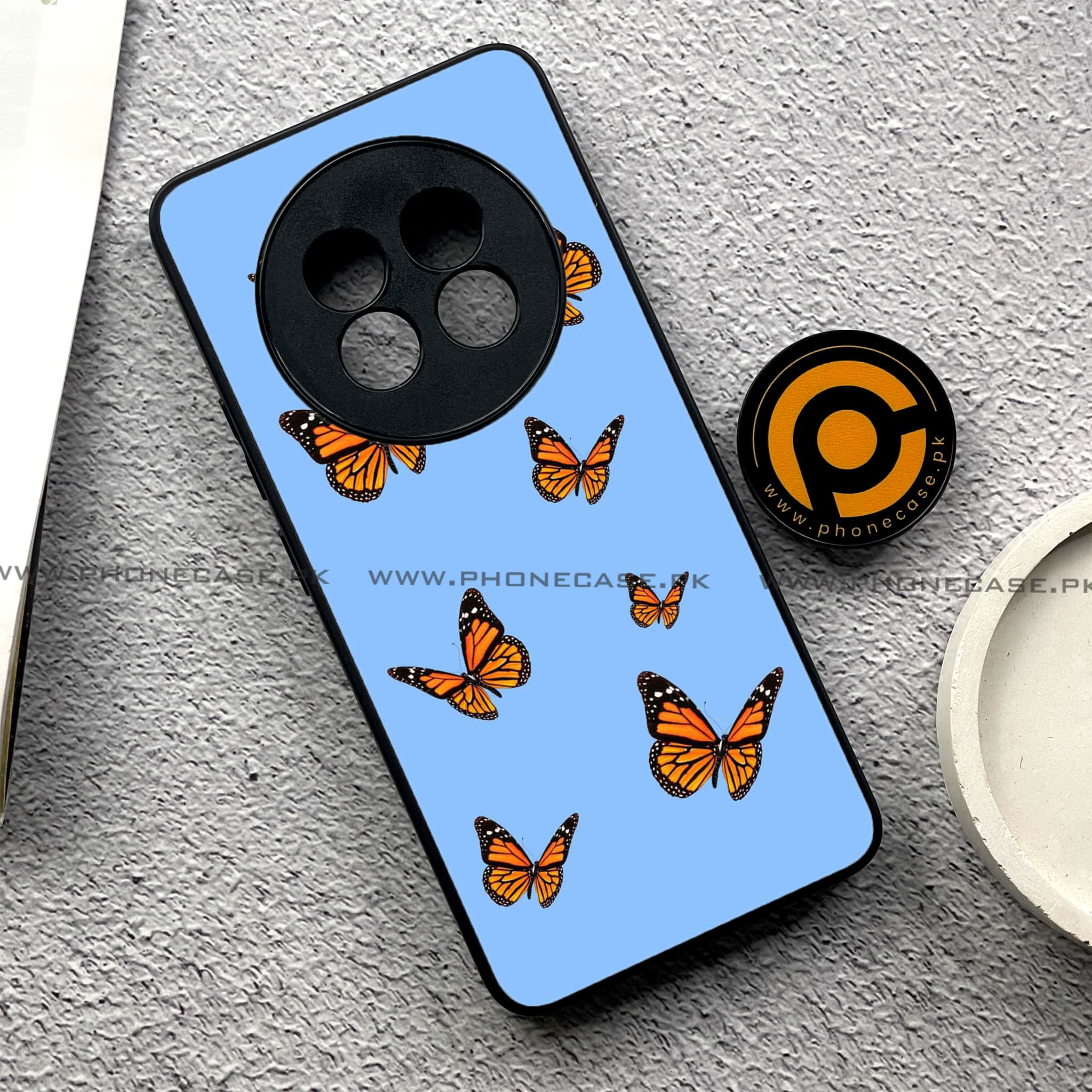 Realme 13 Plus - Butterflies Design - Premium Printed Metal soft Bumper shock Proof Case