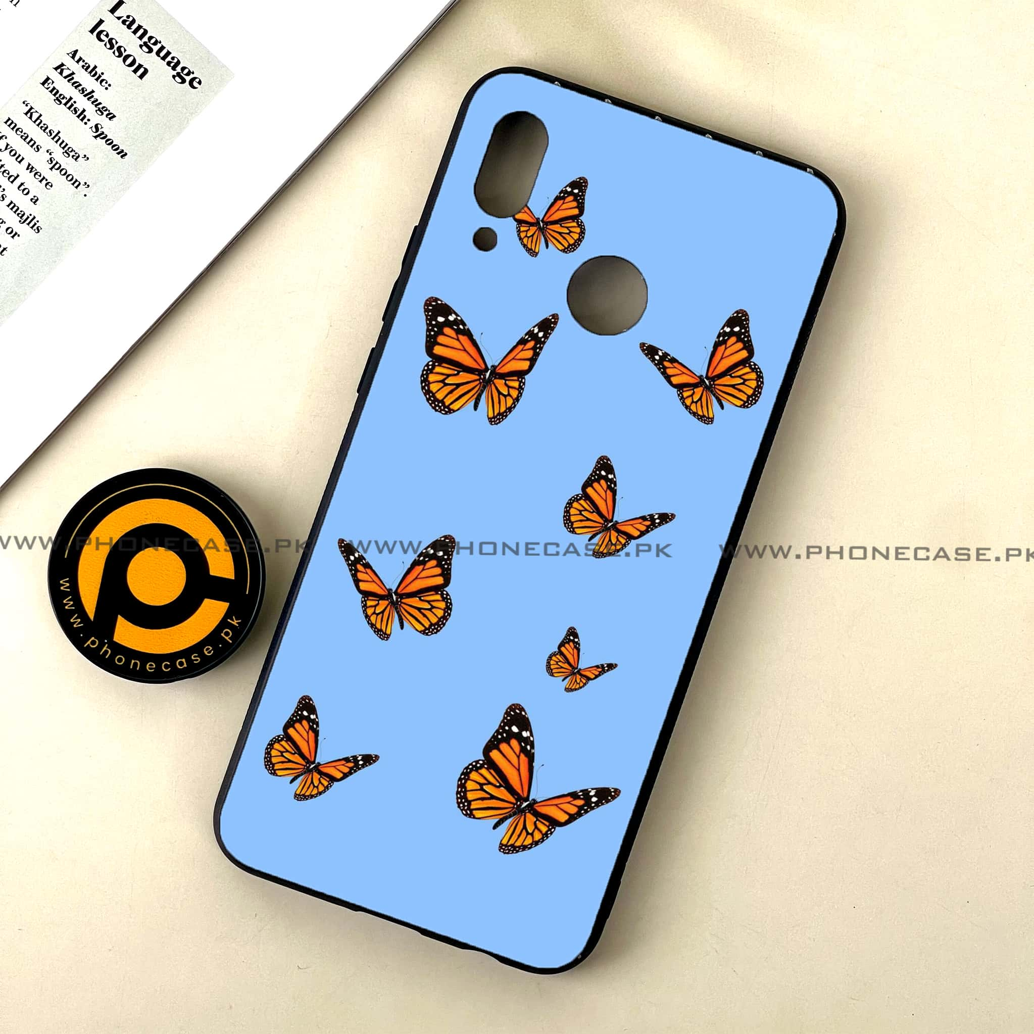 Huawei Nova 3 - Butterflies Design Series - Premium Printed Glass soft Bumper shock Proof Case