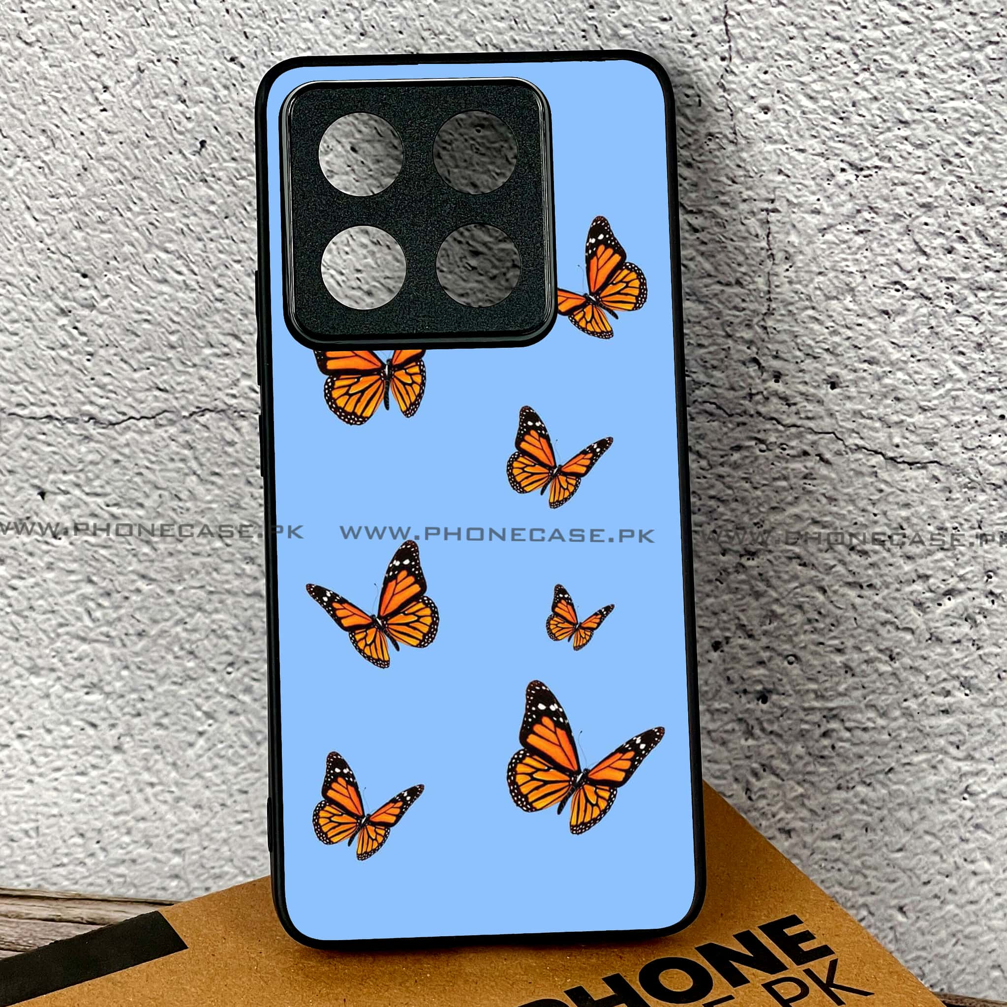 Xiaomi 14T Pro - Butterflies Design Series - Premium Printed Glass soft Bumper shock Proof Case