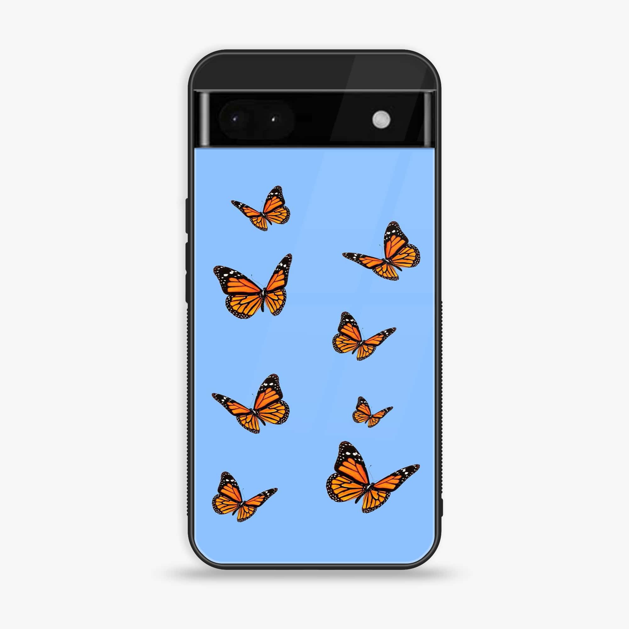 Google Pixel 6A - Butterflies Design - Premium Metal Printed soft Bumper Shock Proof Case