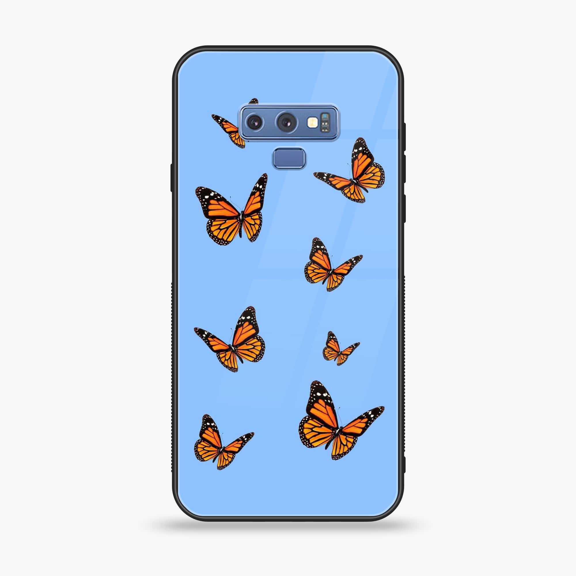Samsung Galaxy Note 9 - Butterflies Design Series - Premium Printed Glass soft Bumper shock Proof Case
