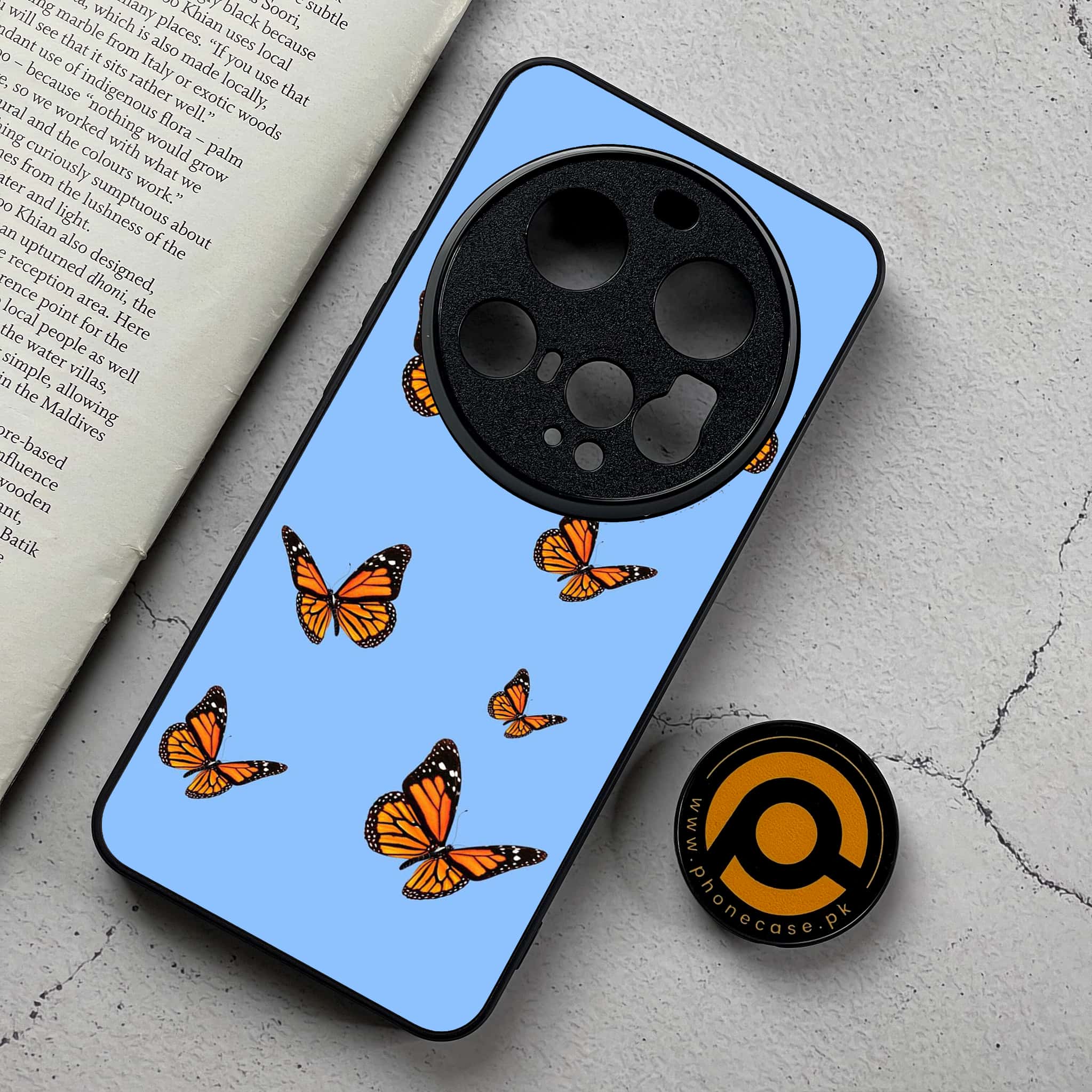 Xiaomi 15 Ultra - Butterflies Design Series - Premium Metal Printed Soft Bumper Shockproof Case