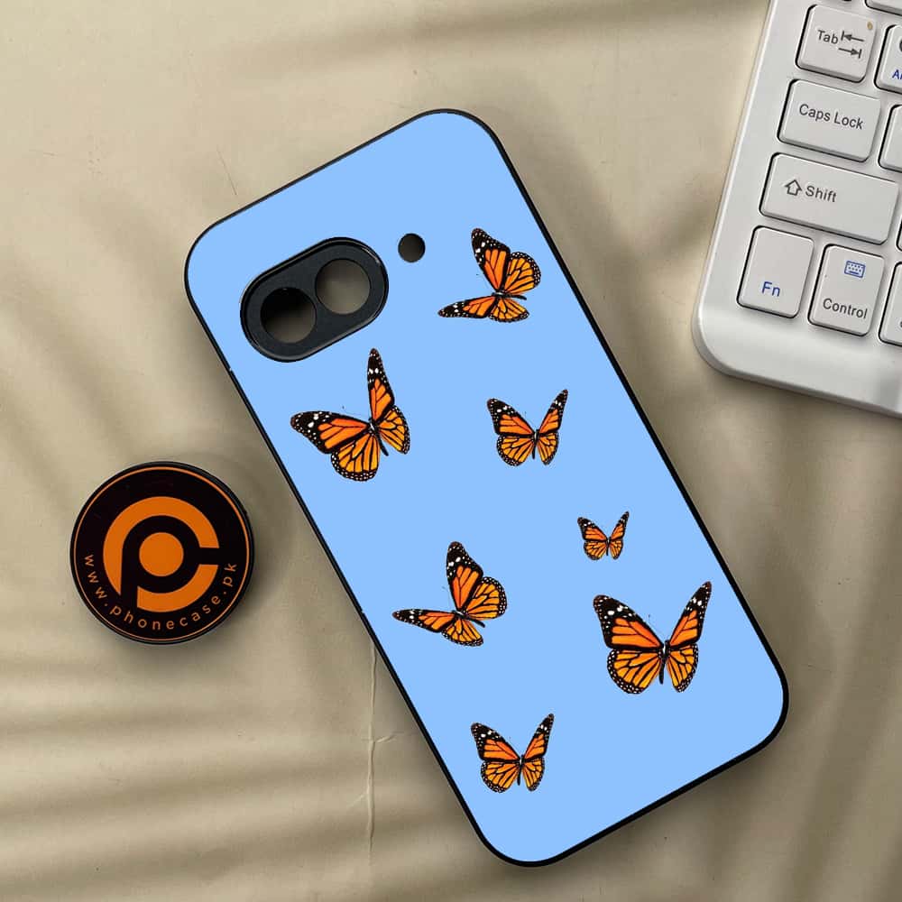 Google Pixel 9a - Butterflies Design Series - Premium Metal Printed soft Bumper Shock Proof Case