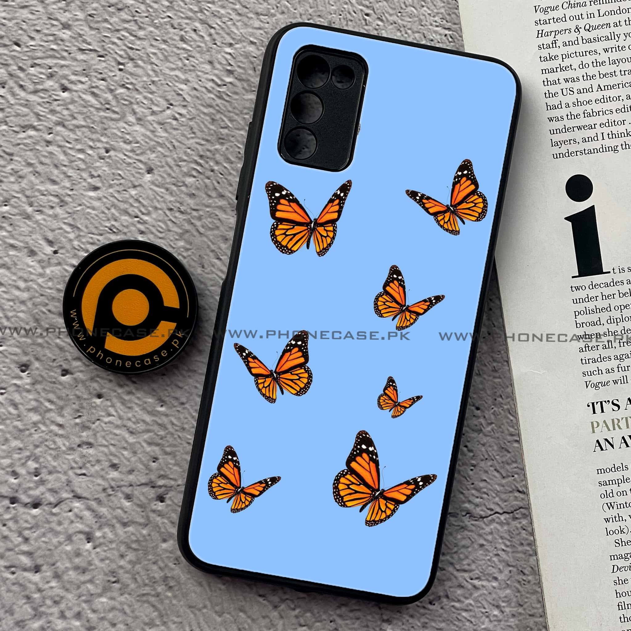 Samsung Galaxy A03s -  Butterflies Design - Premium Printed Metal soft Bumper shock Proof Case