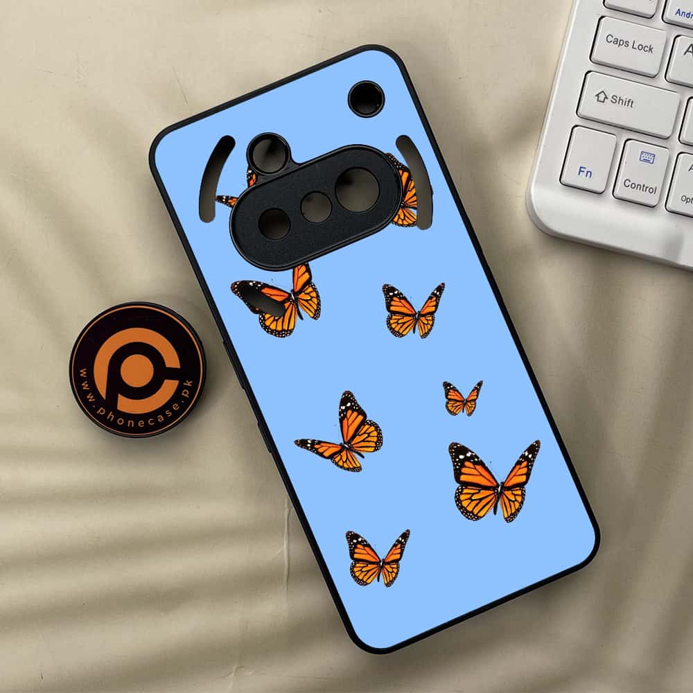 Nothing Phone 3a - Butterflies Design Series - Premium Metal  Printed soft Bumper shock Proof Case