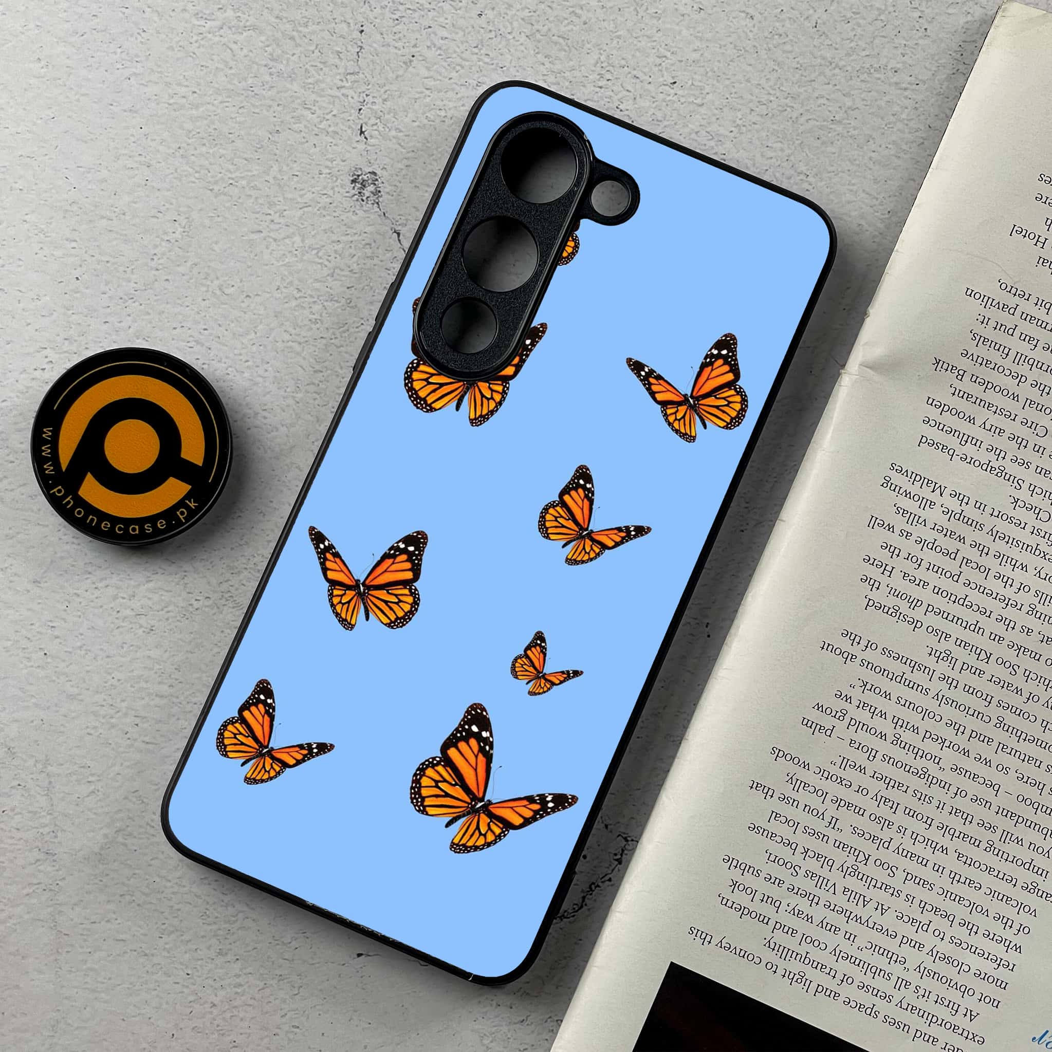 Vivo Y04 - Butterflies Design - Premium Metal Printed Soft Bumper Shockproof Case