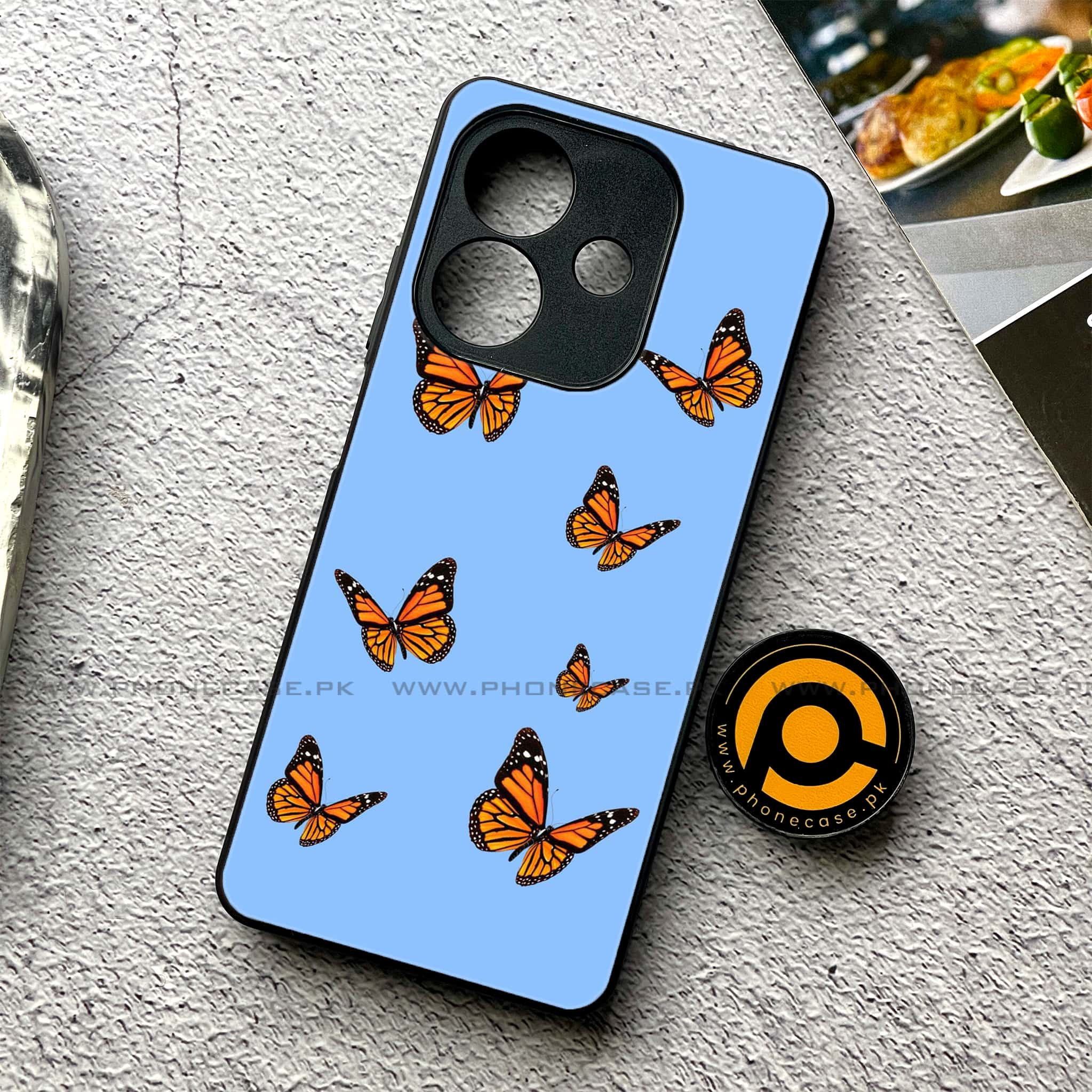 Oppo A3x -  Butterflies Design - Premium Printed Metal soft Bumper shock Proof Case