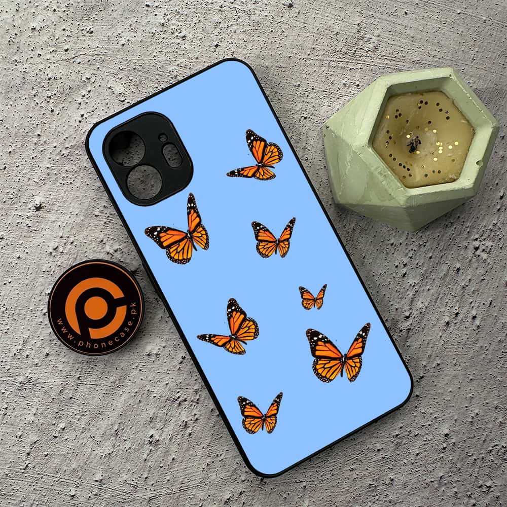 Nothing Phone 2 - Butterflies Design Series - Premium Metal  Printed soft Bumper shock Proof Case