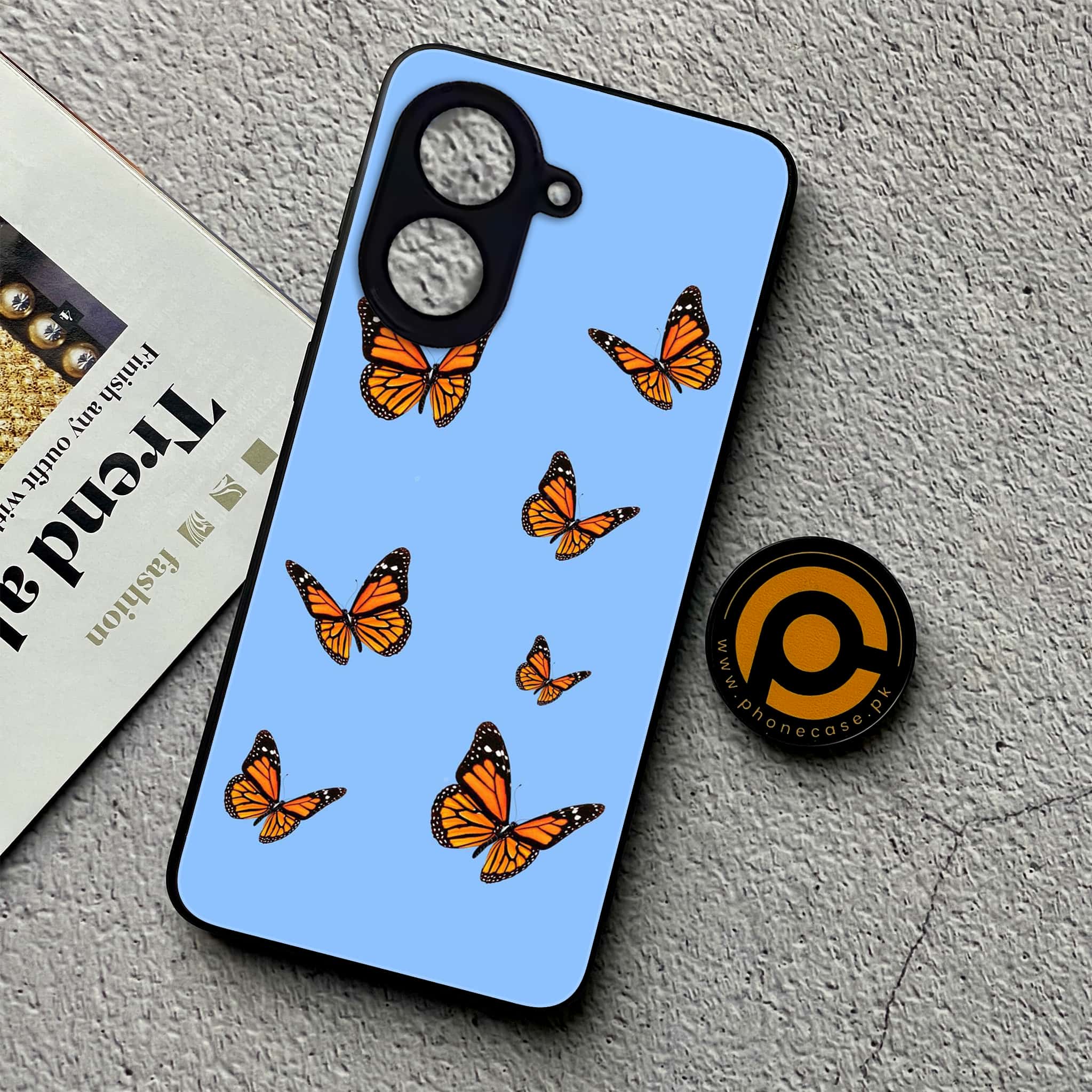 Xiaomi Redmi A5 - Butterflies Design Series - Premium Metal Printed soft Bumper shock Proof Case