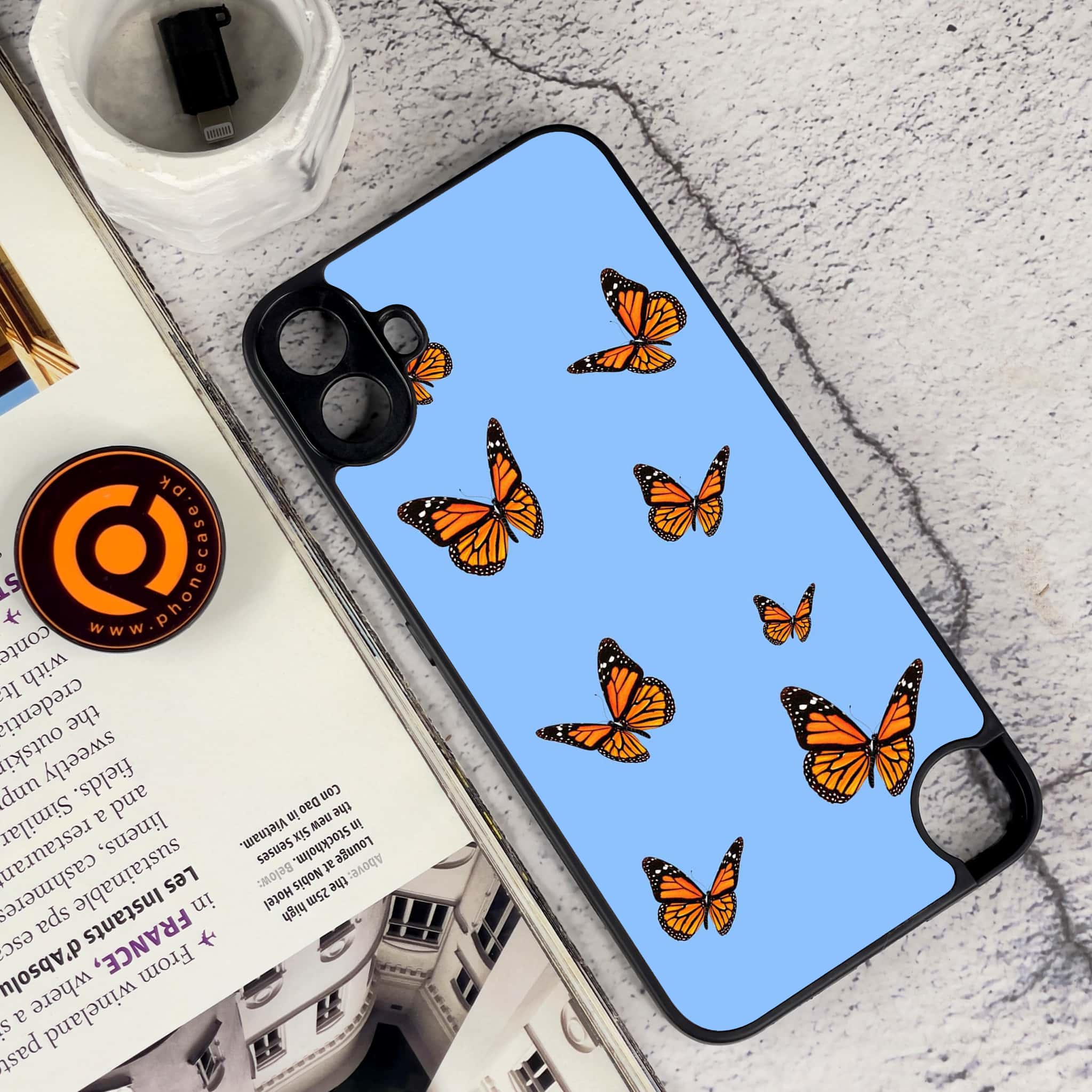 Nothing CMF Phone 1 - Butterflies Design Series - Premium Metal Printed soft Bumper Shock Proof Case