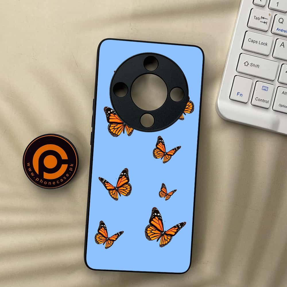 HONOR X9b 5G - Butterflies Design Series - Premium Metal  Printed soft Bumper shock Proof Case