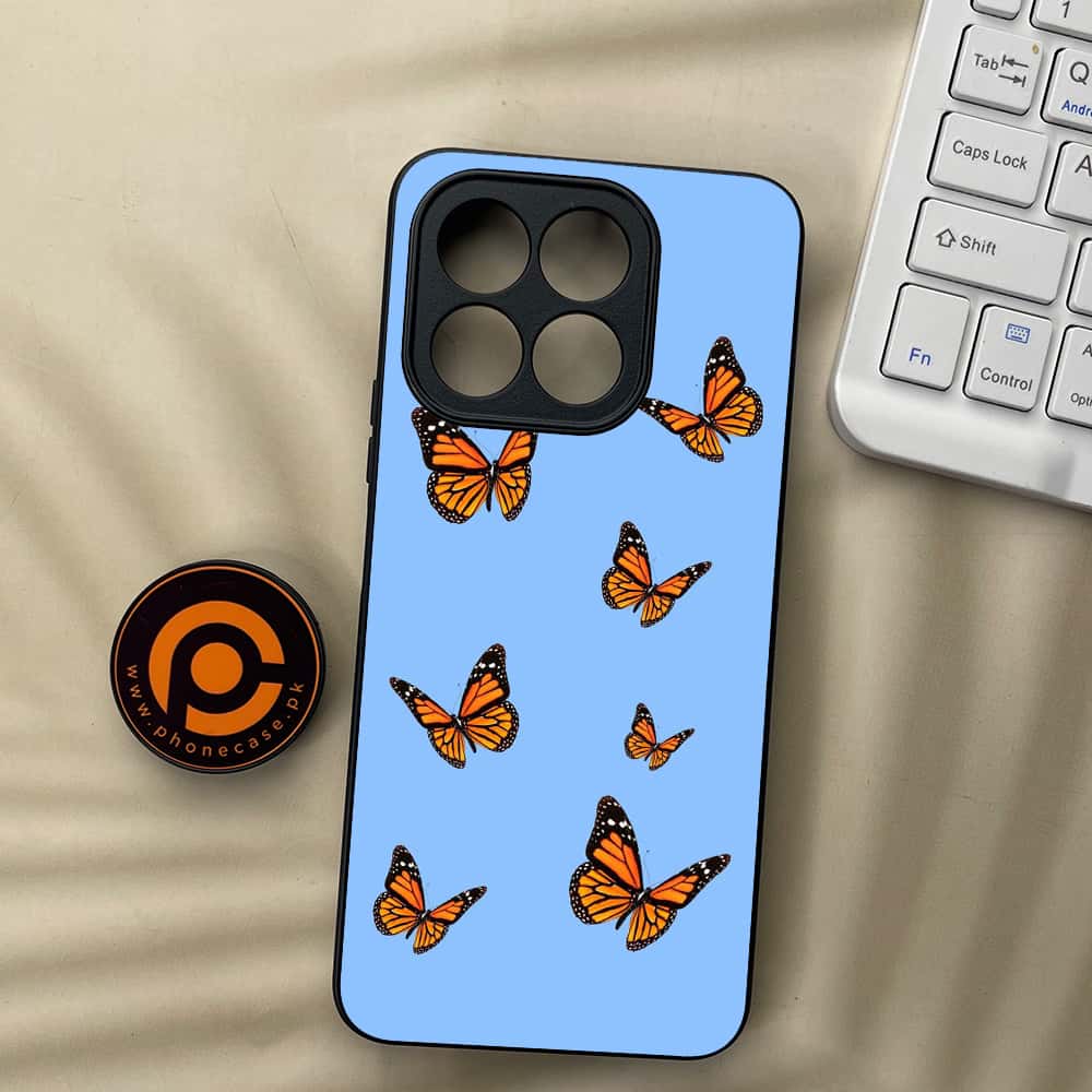 Honor X5b Plus - Butterflies Design Series - Premium Metal  Printed soft Bumper shock Proof Case