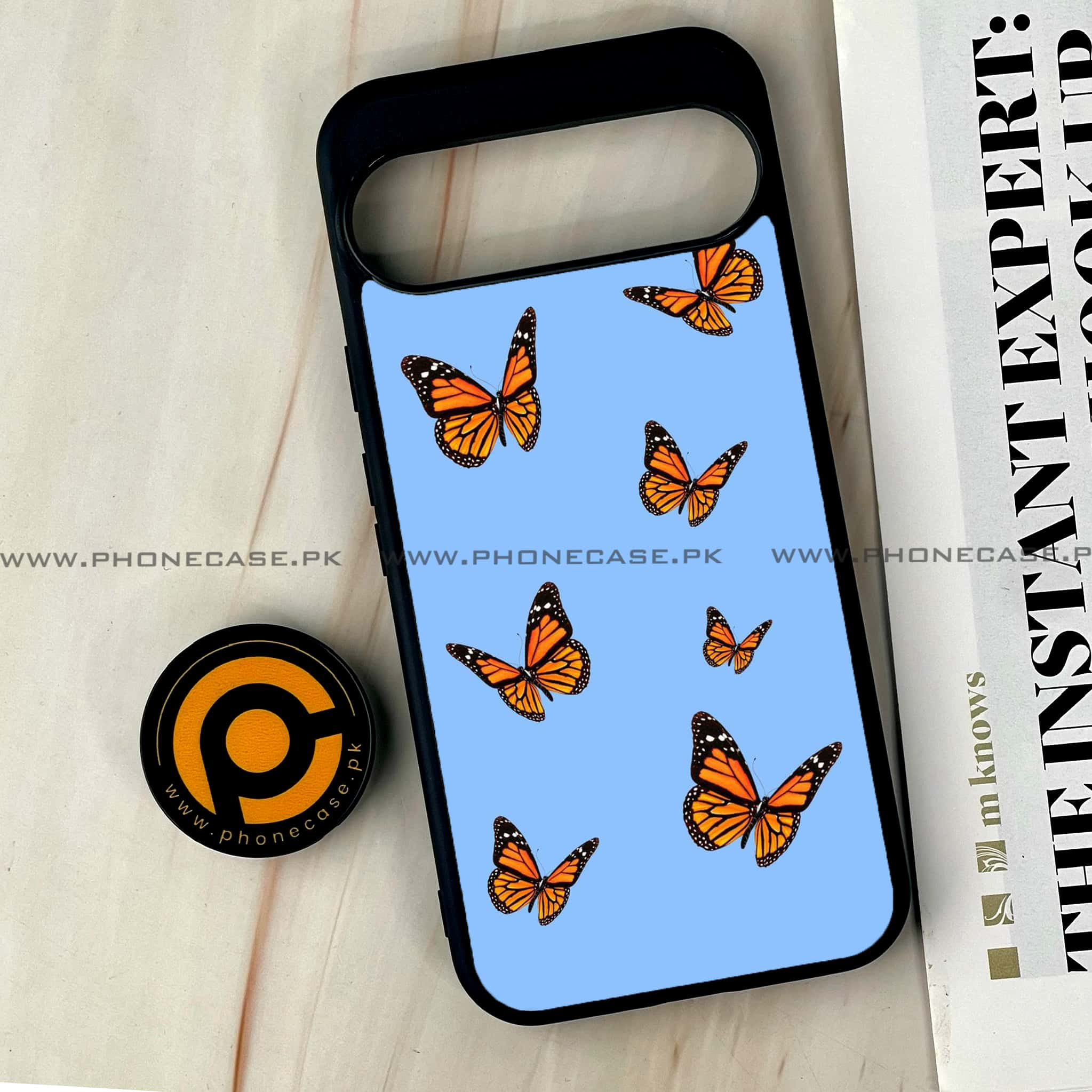 Google Pixel 9 Pro XL - Butterflies Design Series - Premium Printed Glass soft Bumper shock Proof Case