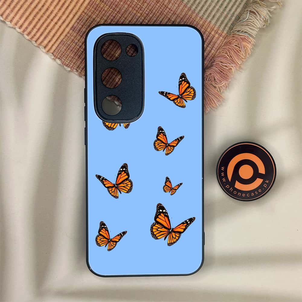 Tecno Spark 40 Pro Plus - Butterflies Design Series - Premium Metal Printed soft Bumper shock Proof Case