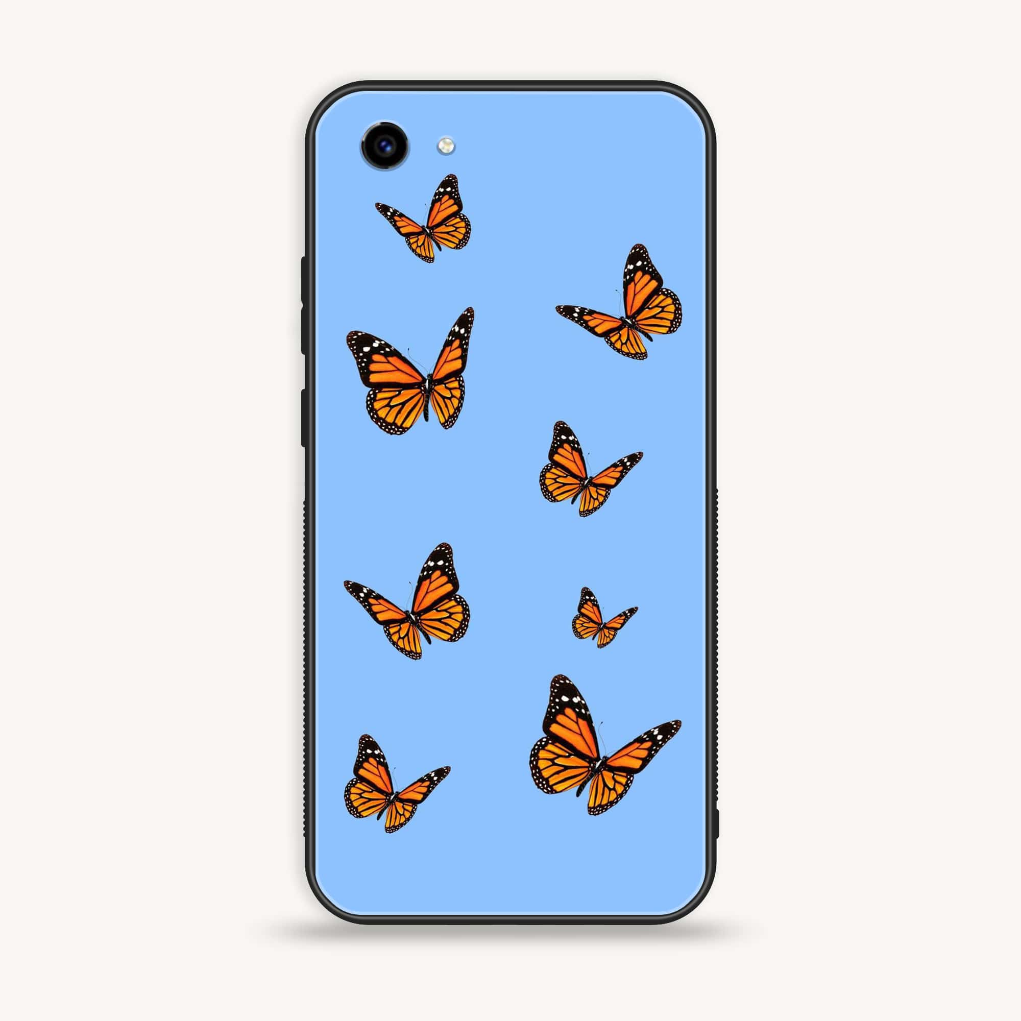 Vivo Y83 - Butterflies Design Series - Premium Printed Glass soft Bumper shock Proof Case